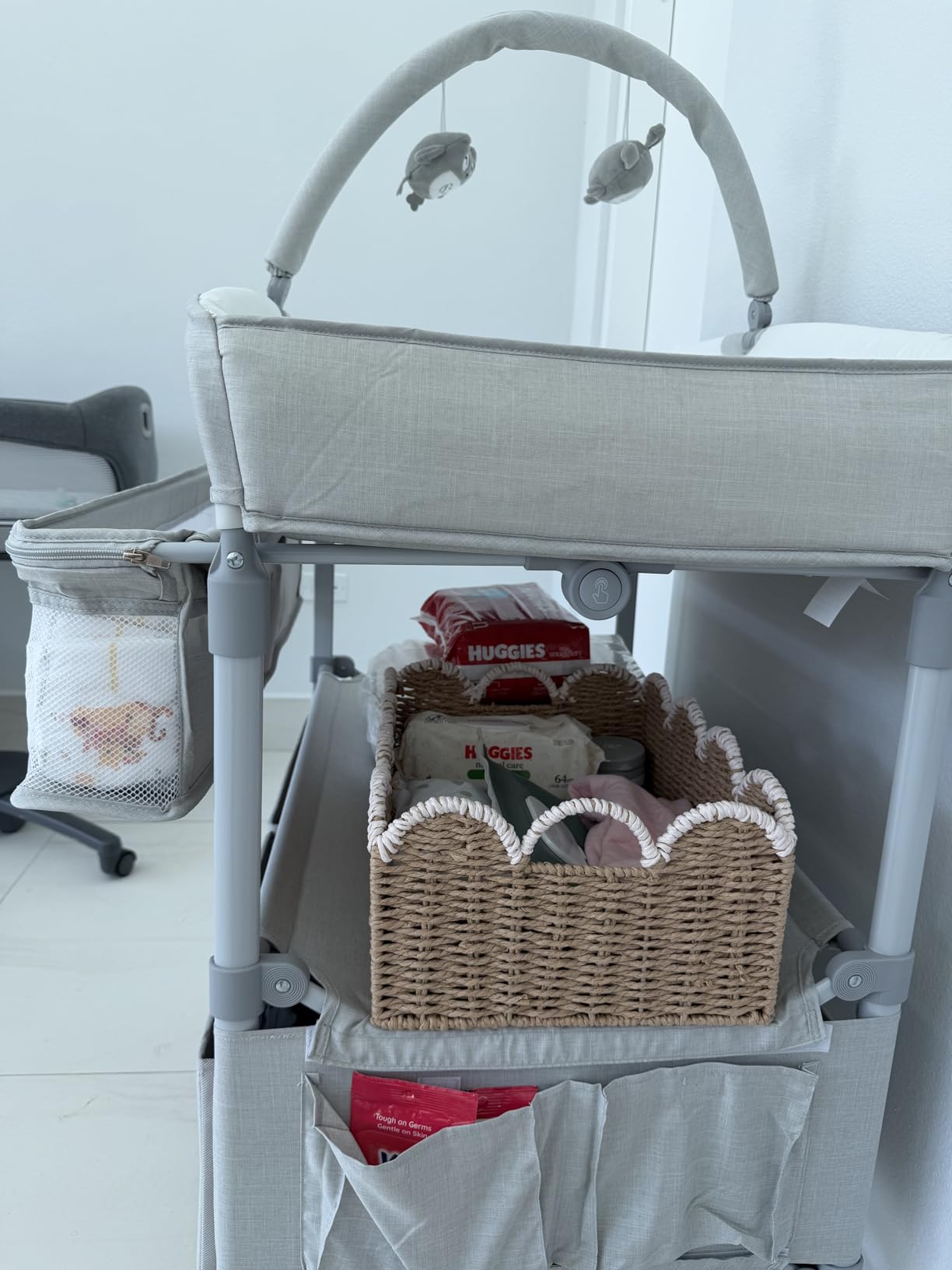 BabyBond Portable Baby Changing Table with 2 Storage Baskets (Beige) customer photo 1