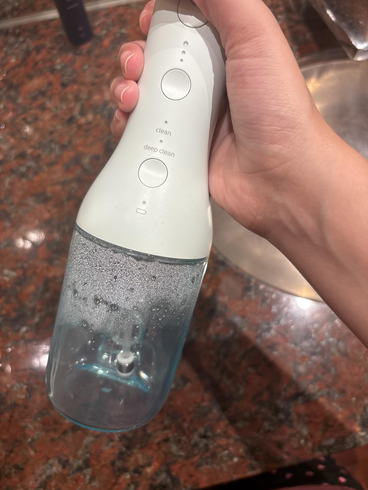 Philips Sonicare Cordless Power Flosser 3000, 2 Nozzles, Black (HX3826/23) customer photo 1