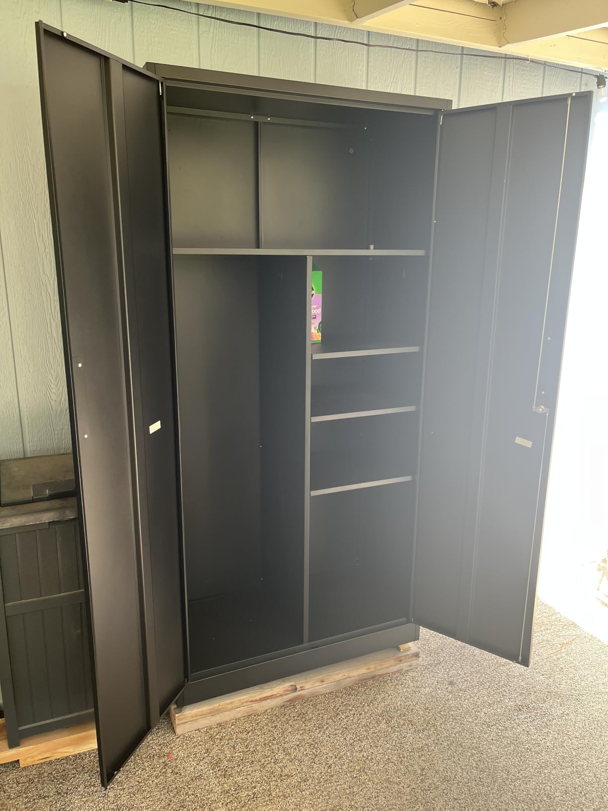 SISESOL Wide & Deep Metal Storage Cabinet with 2 Doors and 5 Adjustable Shelves,72x36x18 Garage Storage Cabinet customer photo 2