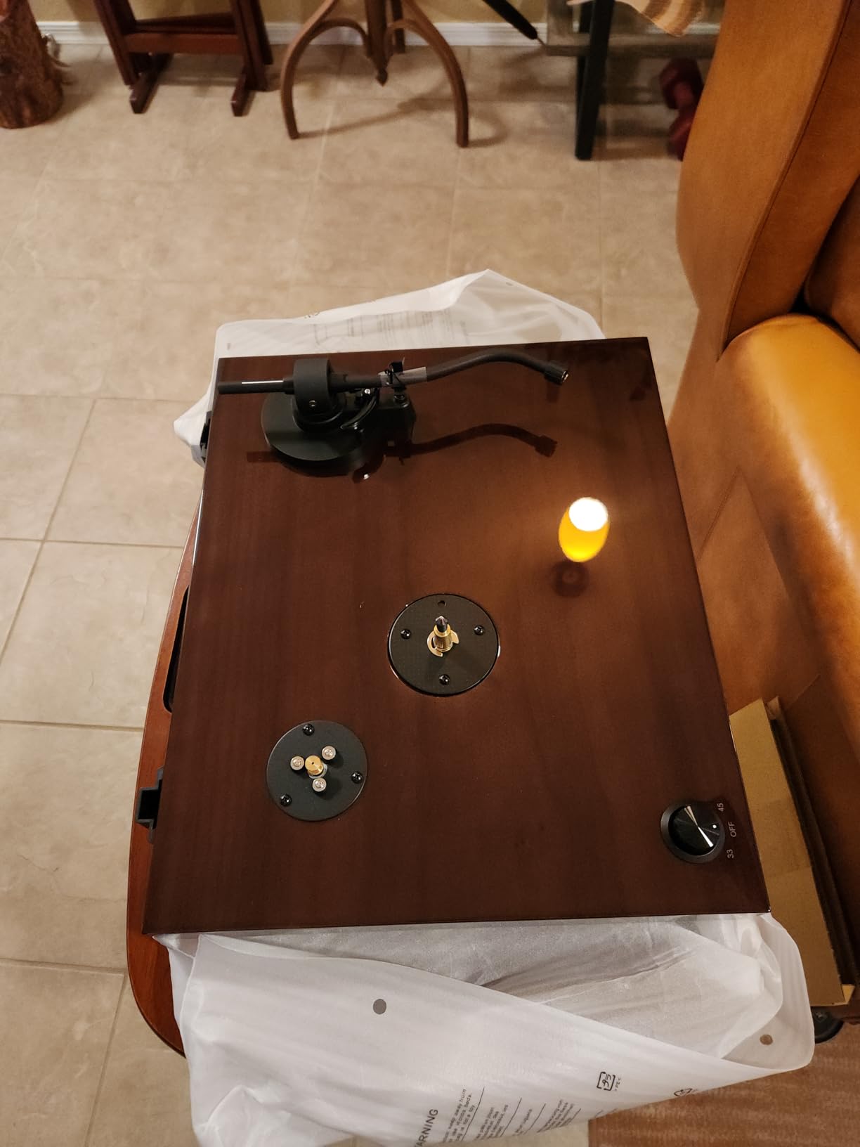 Fluance RT81+ Elite High Fidelity Vinyl Turntable Record Player, Audio Technica VM95E Cartridge, Anti-Resonant Platter, Acrylic Mat, Phono Preamp Wood Plinth Adjustable Isolation Feet - Natural Walnut customer photo 1