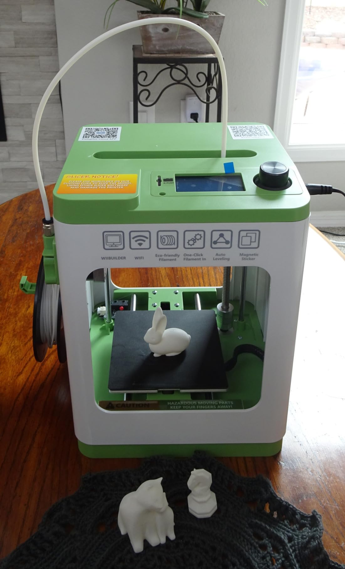 TINA2S Fully Assembled Mini 3D Printer for Kids and Beginners, Starter Kit | Auto Leveling 3D Printing Machine, 10M PLA Filament, SD Card, WiFi Home Printer Compatible with Mac, Windows, Linux - Green customer photo 1
