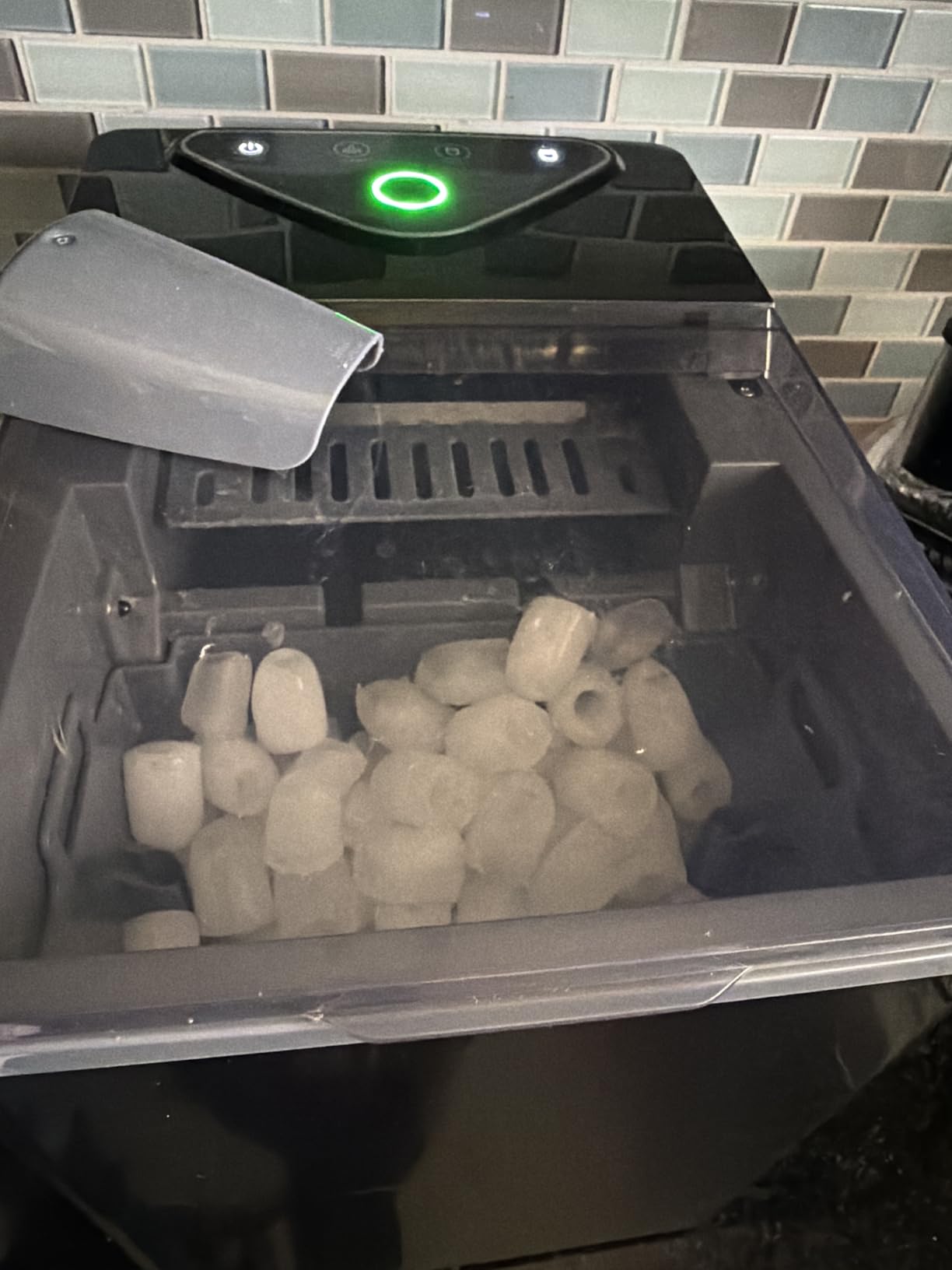 Silonn Nugget Ice Maker Countertop, Chewable Pellet Ice Machine with Self-Cleaning Function, 36lbs/24H Portable Ice Makers for Home Kitchen Office, Black customer photo 2