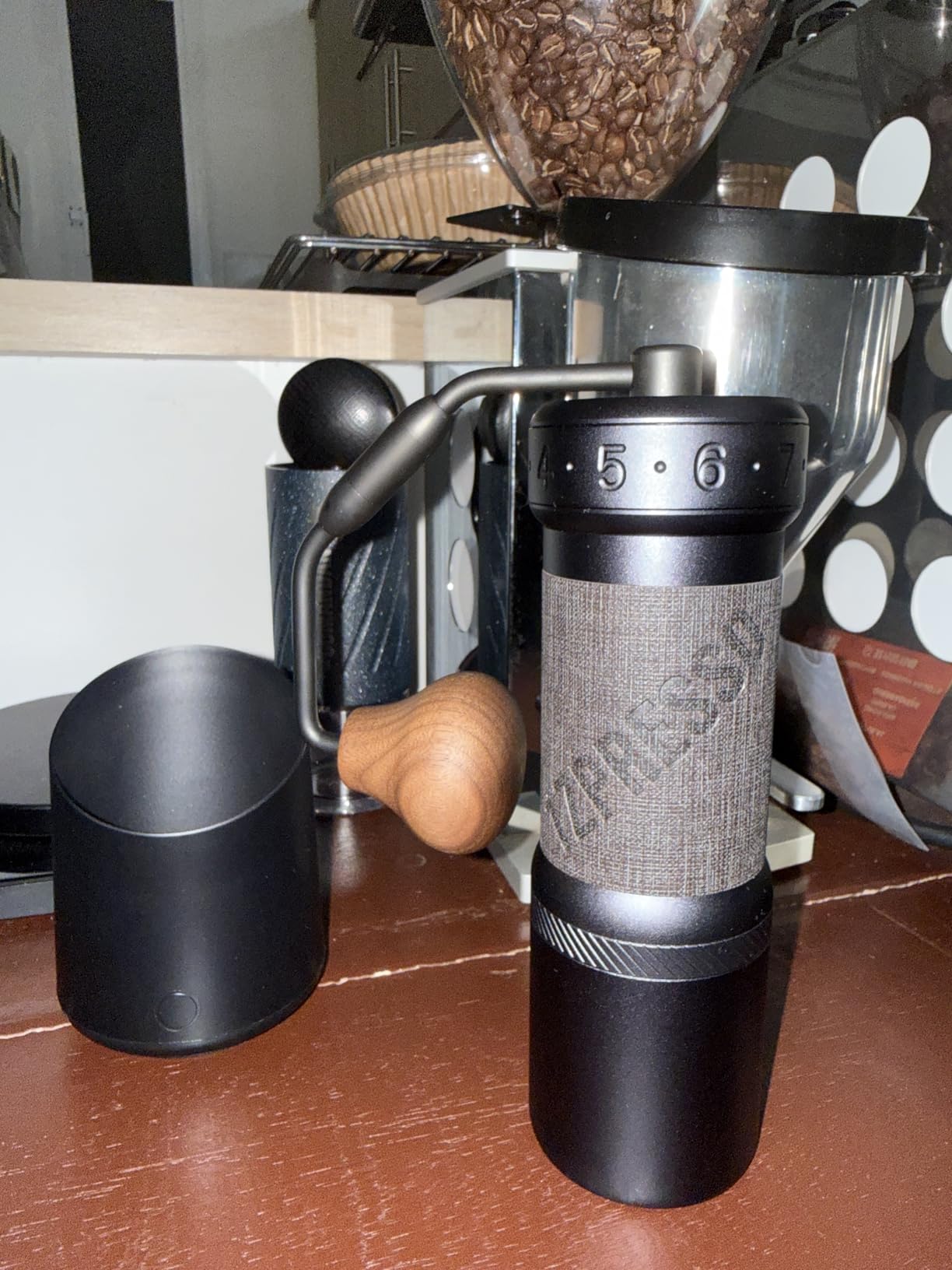 1Zpresso K-Ultra Manual Coffee Grinder Iron Gray with Carrying Case, Stainless Steel Conical Burr, Foldable Handle, Numerical External Adjustable Setting, All-Round Grinder customer photo 1