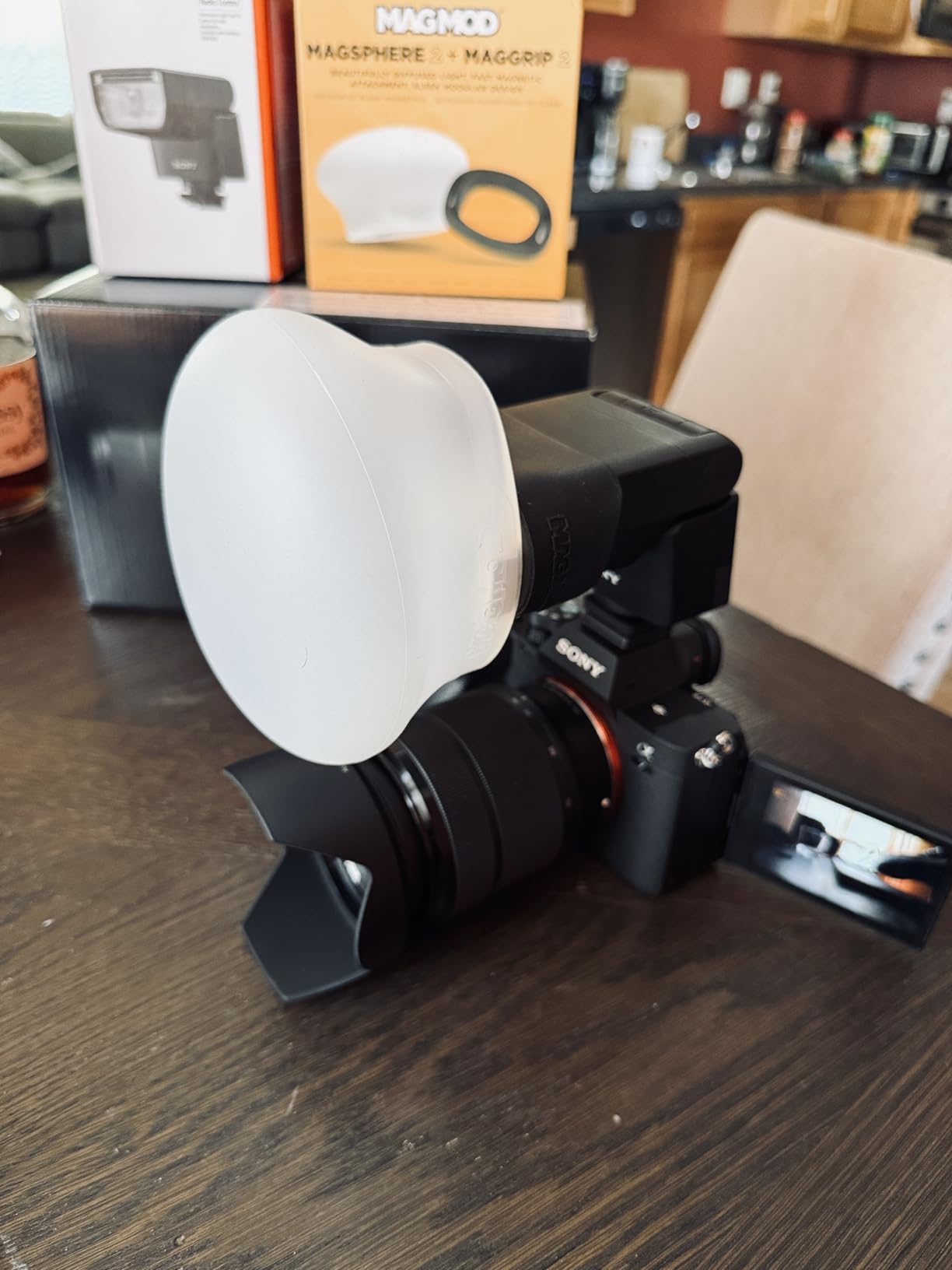 MagMod MagSphere 2 & MagGrip 2 Bundle, Modular Lighting Control System | MagSphere 2 and MagGrip 2 Kit, Magnetic Flash Diffuser for On-Camera Photography, Fits 99% of Speedlites, Quick Setup customer photo 1