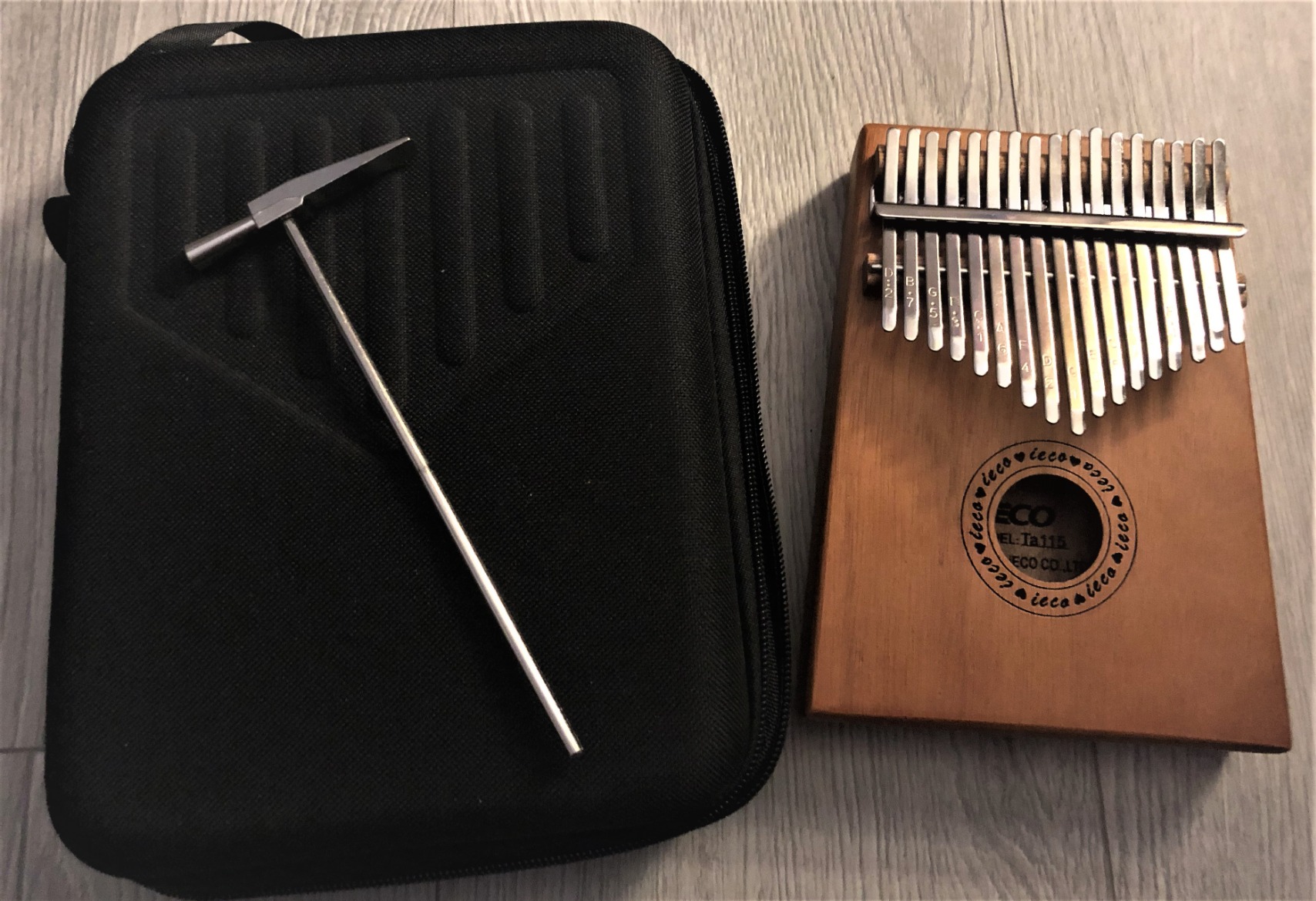 Kalimba Thumb Piano 17 Keys Mbira Finger Piano Marimbas Musical Instruments | for Kids Adults Beginners, w/Tuning Hammer, Cloth Bag, SongBook, Study Instruction, finger protector customer photo 1