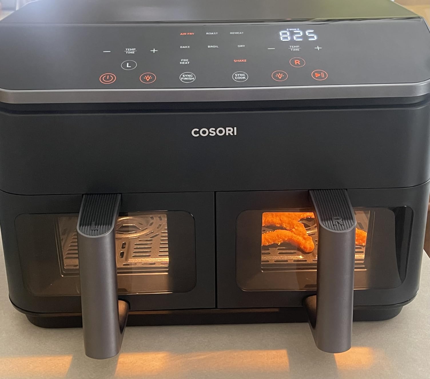 Cosori Dual Air Fryer, 9QT, 10-in-1, Sync Cook & Finish, Max 450F, Dual 4.5QT Baskets, Independent Cooking, Touch Control, Dishwasher-Safe customer photo 1