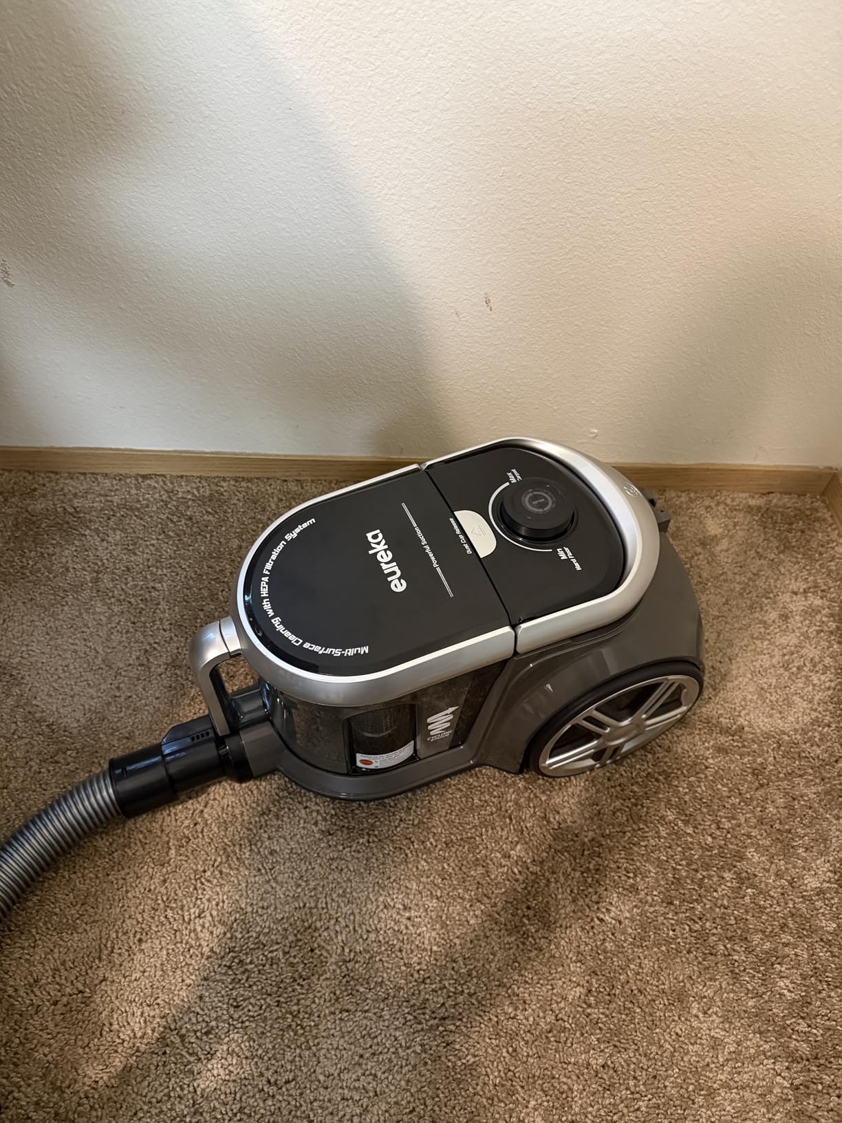 Eureka Bagless Canister Vacuum Cleaner, Vacuum for Hardwood Floor, Carpet | NEN180 WhirlWind, Lightweight, 1000W, HEPA, Auto Cord Rewind, 2-in-1 Vac for Hard Floors, Carpets, & Pet Hair customer photo 2