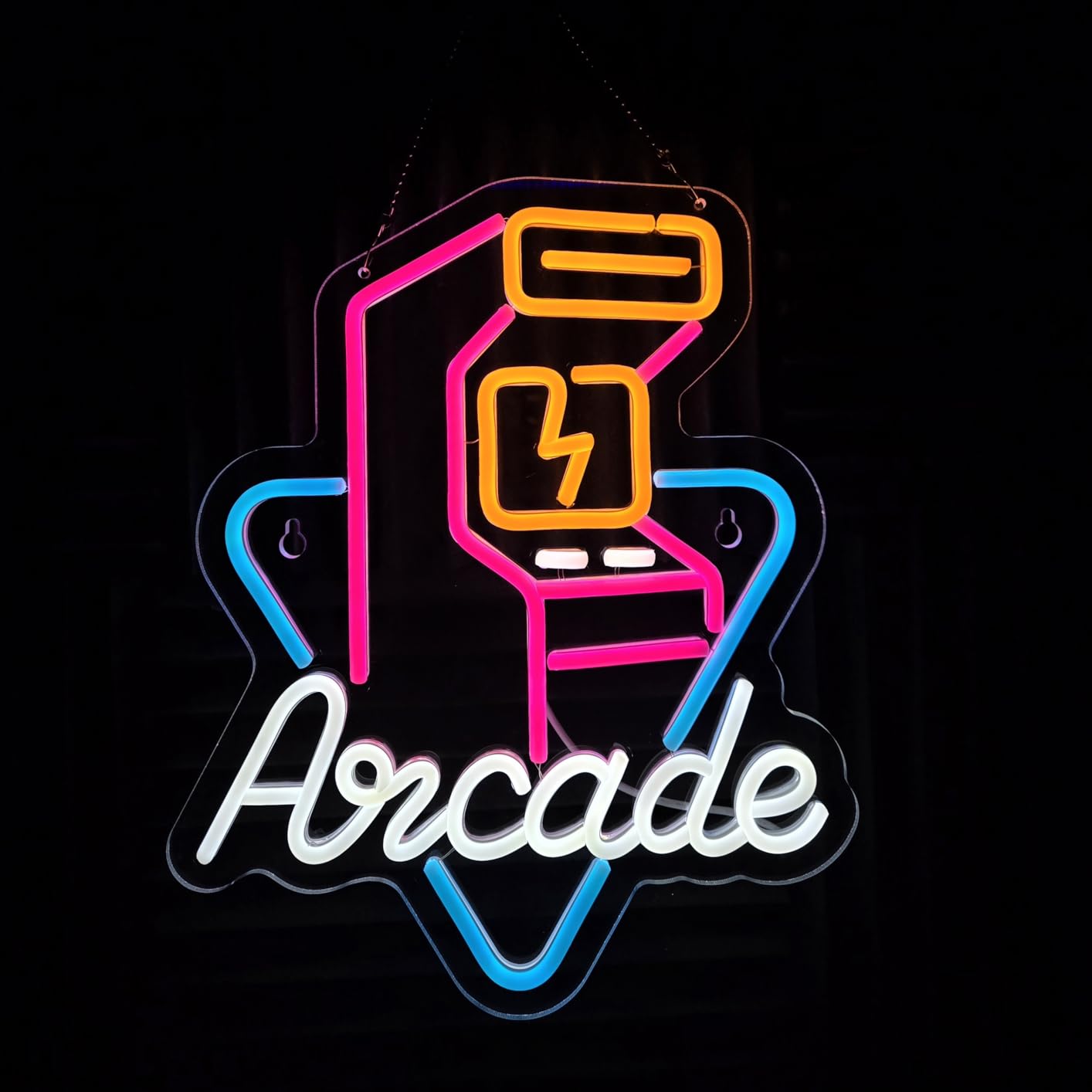 Arcade Neon Sign for Wall Decor with Dimmable Switch LED Neon Signs Decor customer photo 1