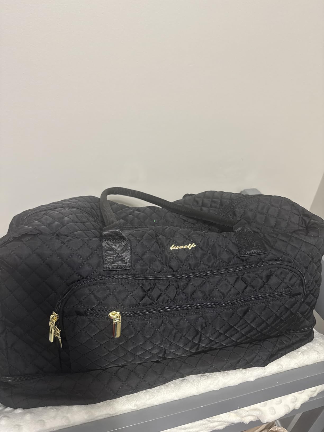 Large Travel Duffle Bags for Women: Weekender Bag with Shoe Compartment | Carry On Bag with Wet Toiletry Pocket & Wet Pocket for Overnight, Weekend, Hospital, Yoga, Business Trips, Sport, Gym, Black customer photo 2