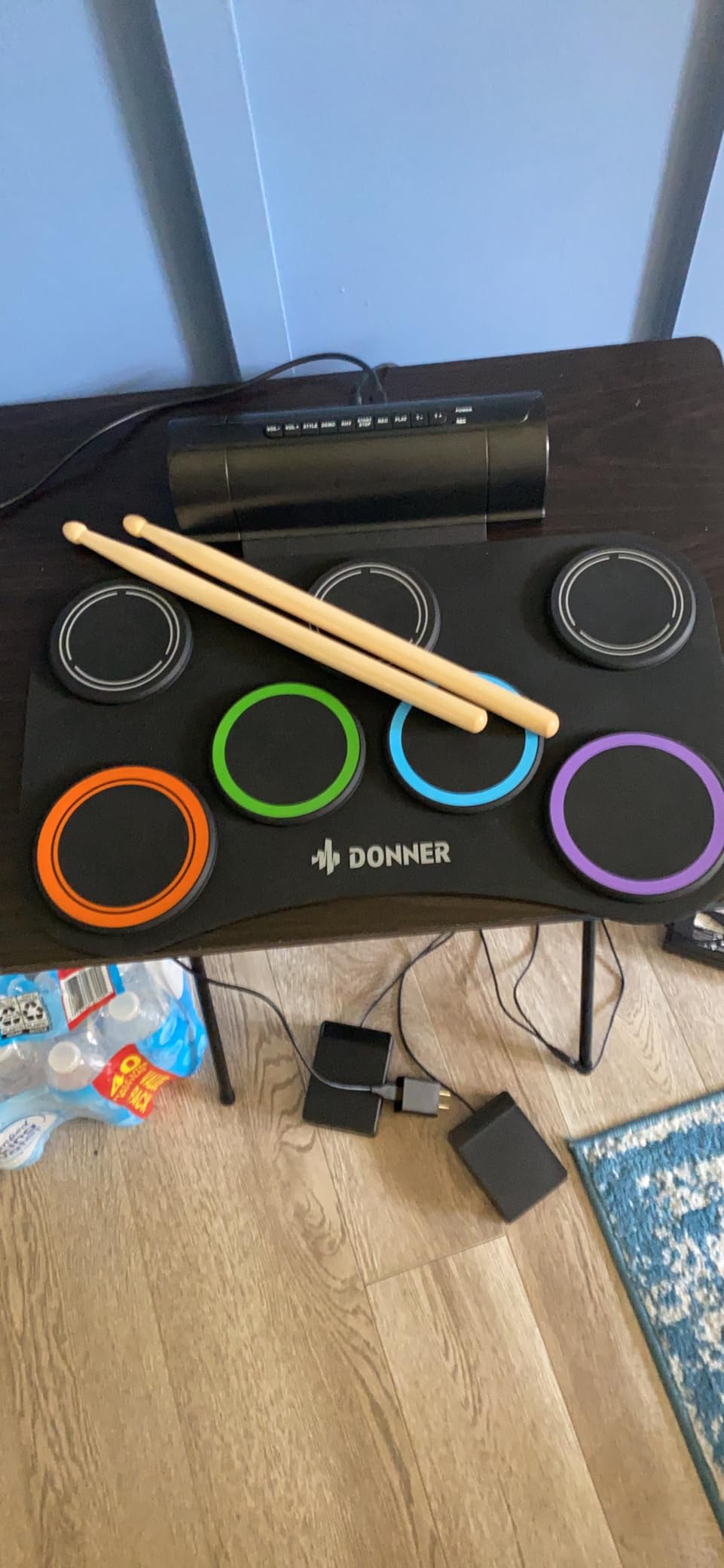 Donner Electric Drum Set Upgrated, 7 Pads Electronic Drum Pad Roll Up Quiet Drum Pad Built-in Speaker, 40 Lessons Included (DED-20R) customer photo 1