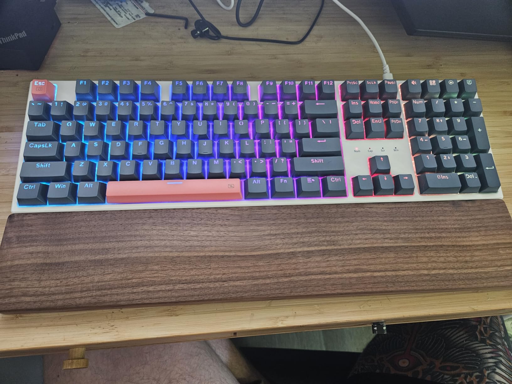 Redragon K668 108-Key Hot-Swap Wired RGB Gaming Keyboard, Extra 4 Hotkeys | Dedicated Shortcut Keys for Mute, Calc & Desktop, Cushioned Noise Dampening for Creamy Thocky Sound, Swap-Ready, PRO Software customer photo 1