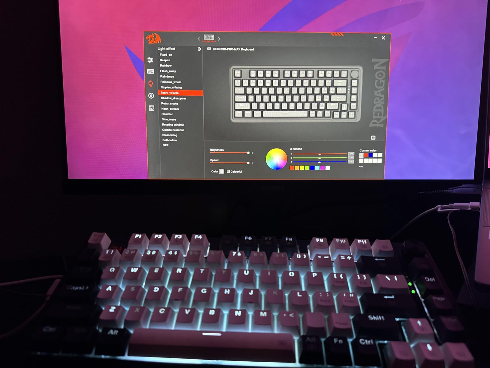 Redragon K673 PRO Wireless 81-Key RGB Gasket Gaming Keyboard, Scroll Knob customer photo 2