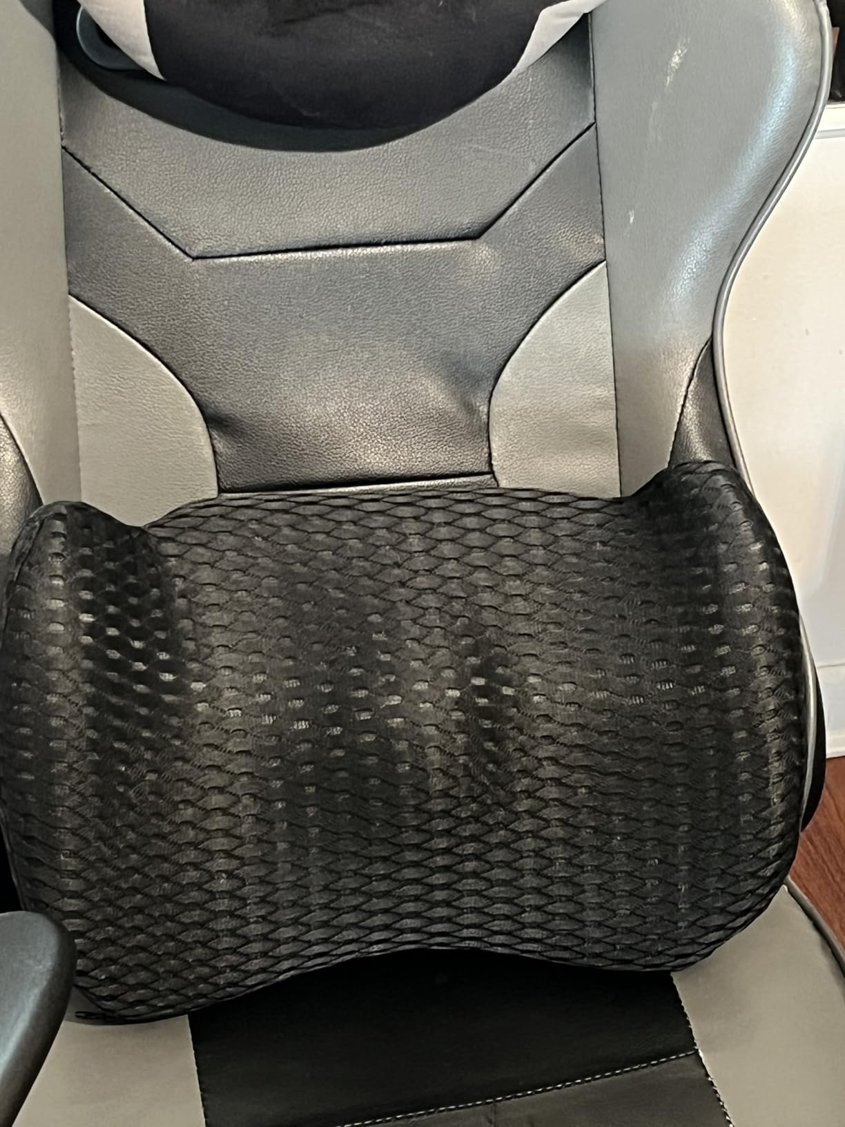 Lumbar Support Pillow for Office Chair, Memory Foam Car Back Cushion | Lumbar Pillow Lower Back with 4d Mesh Cover Adjustable Straps, Ergonomic Chair Back Pillow for Office, Car, Gaming Chairs customer photo 2