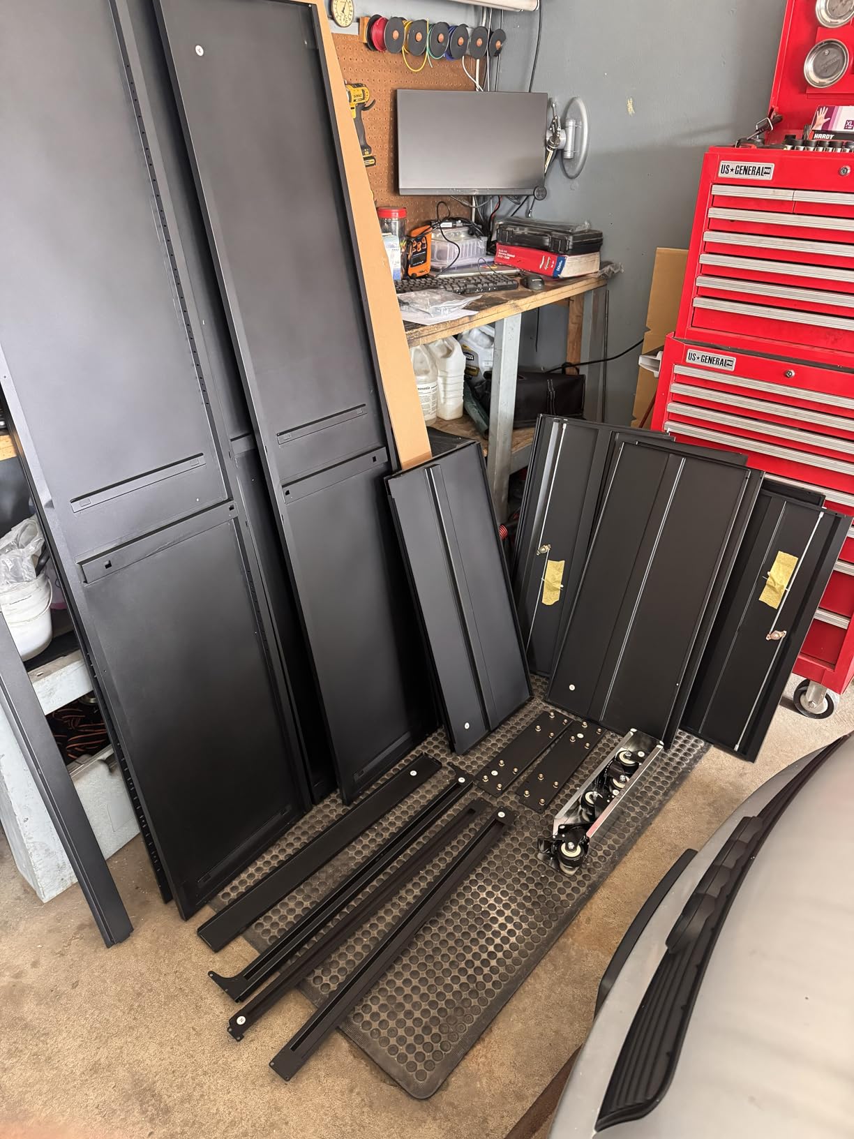 Metal Garage Storage Cabinet with Locking Doors and Adjustable Shelves, 71