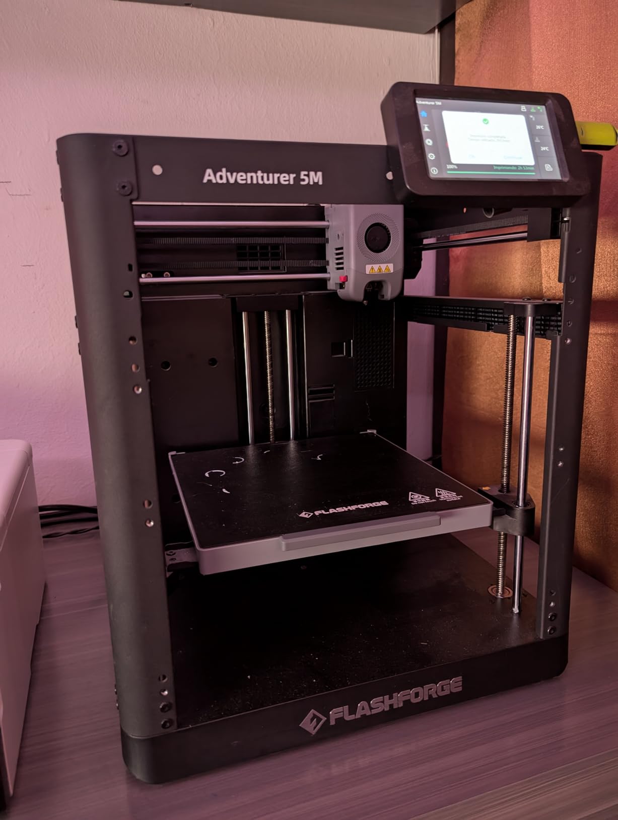 FLASHFORGE Adventurer 5M 3D Printer, 600mm/s High-Speed, 1 Click Fully Auto Leveling, Upgraded Direct Extruder Quick Detachable 280°C Nozzle, Dual-Sided PEI Coating Plate, Print Size 220x220x220mm customer photo 1