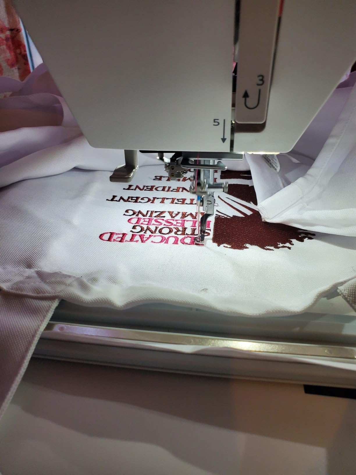 Janome Memory Craft 500e LE Embroidery Machine | 160 Built-In Designs, 6 Monogramming Fonts, Includes USB drive with 30 exclusive large designs, Large Area, High-Speed customer photo 2