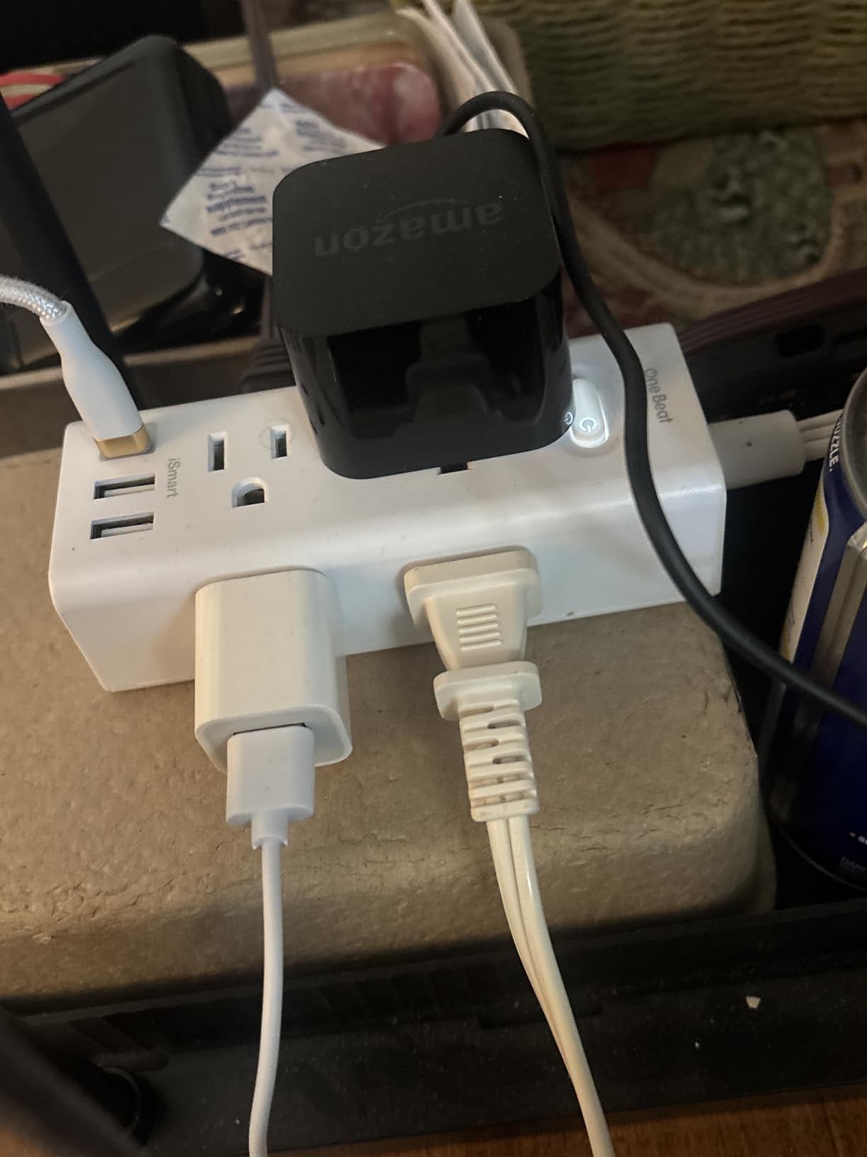 One Beat 10Ft Extension Cord with Multiple Outlets, Flat Plug Power Strip | Surge Protector with 10 Ft Long Cord, 6 Outlet 4 USB Ports (2 USB C), Multi Outlet Wall Plug for Travel, College, Dorm Essentials customer photo 1