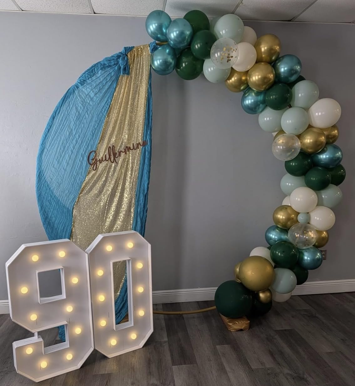 4FT Light Up Marquee Letter L - Large Foam Board Mosaic Kit | Includes Stand and Weighted Water Bag for Wedding, Birthday, Anniversary and Baby Shower Party Decoration customer photo 1