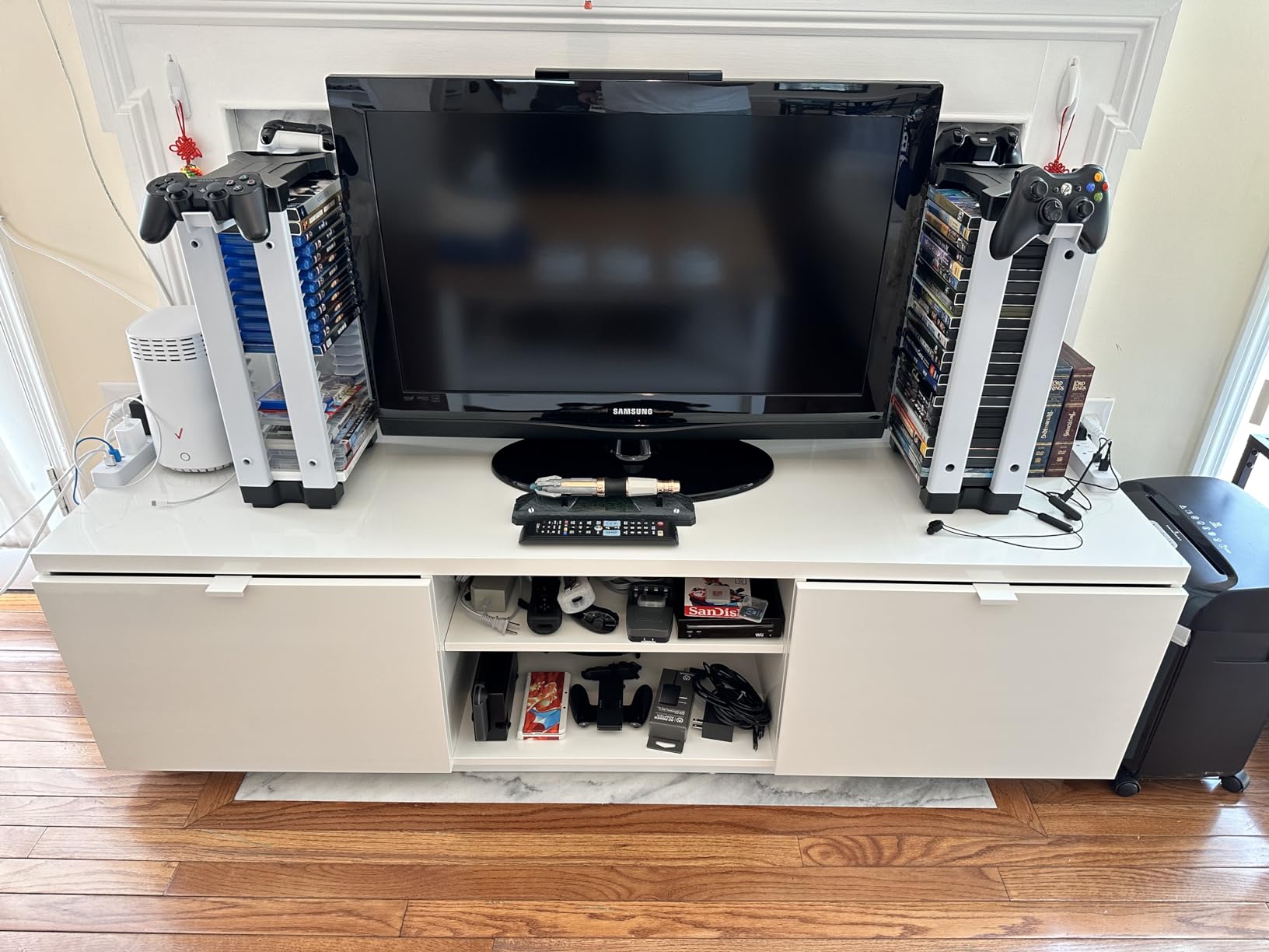 Nargos Video Game Storage Tower, Universal Organizer for PS5/PS4/PS3/PS2, Xbox One/360/Series X/S, Wii, Switch/Switch 2, DVD and Blu-Ray Cases (46 Pcs) customer photo 1