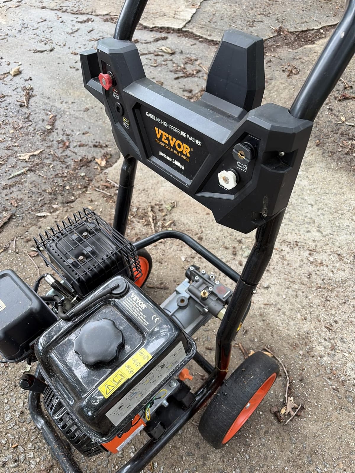 VEVOR Gas Powered Pressure Washer 3400 PSI 2.6 GPM, Spray Gun and Extension Wand, 5 Quick Connect Nozzles, Copper Pump customer photo 1