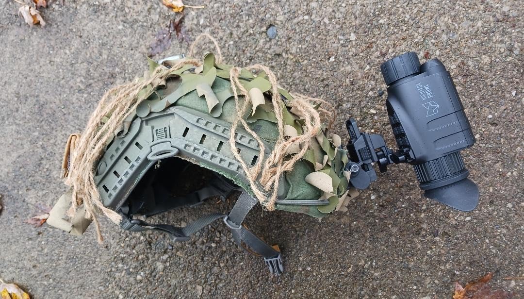 Night Vision Monocular, Nightfox Prowl Night Vision Goggles, Helmet Mounted | 1x Magnification NVG, 1080p Video Recording, Head Mount, Stealth Infrared 940nm IR, Digital NODs for Airsoft, Night Walking customer photo 1