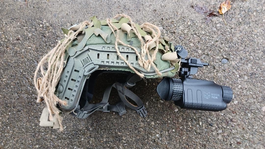 Night Vision Monocular, Nightfox Prowl Night Vision Goggles, Helmet Mounted | 1x Magnification NVG, 1080p Video Recording, Head Mount, Stealth Infrared 940nm IR, Digital NODs for Airsoft, Night Walking customer photo 2