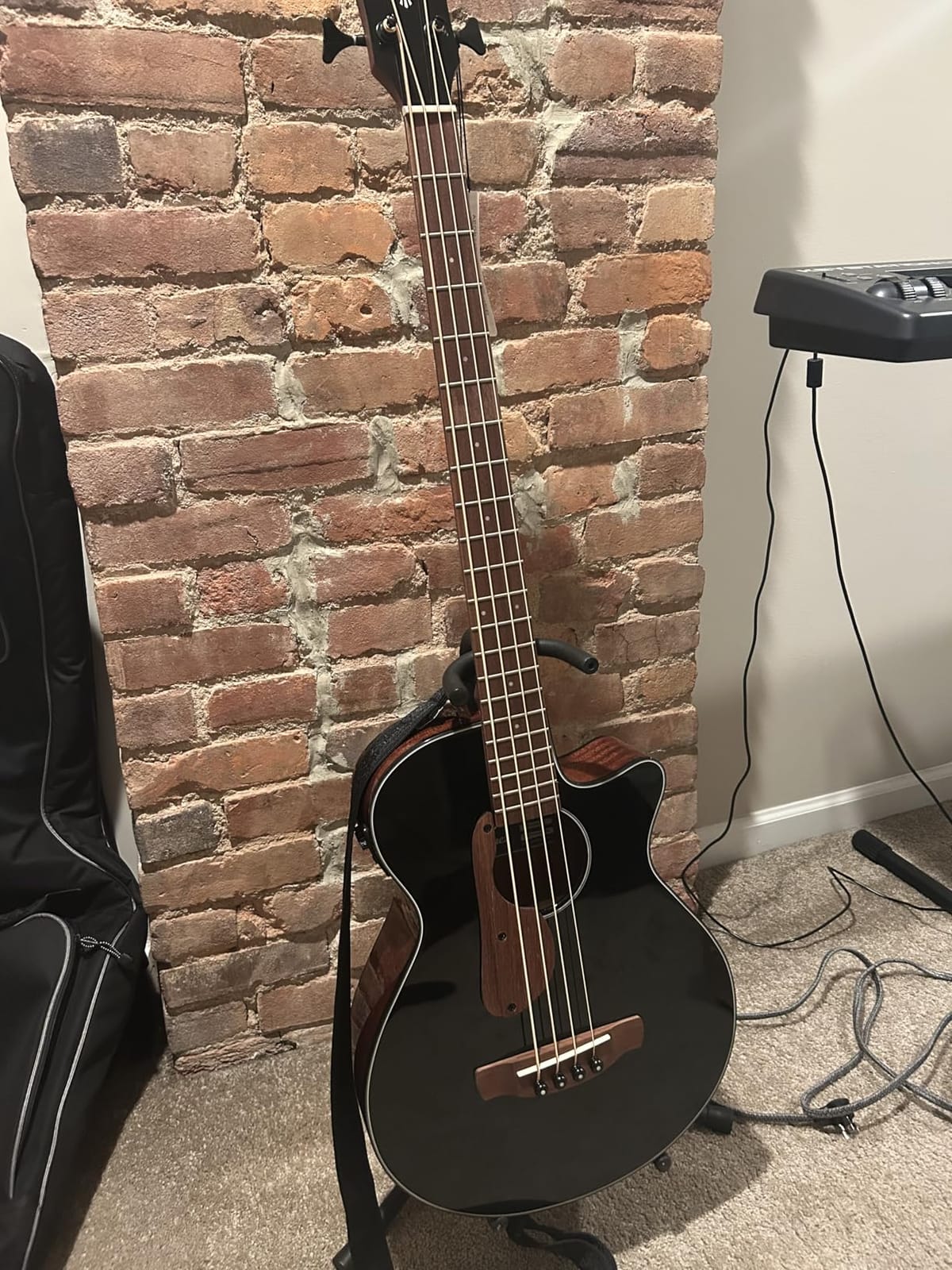 Ibanez AEGB24FE AEG Fretless Acoustic-electric Bass Guitar - Mahogany Sunburst customer photo 1