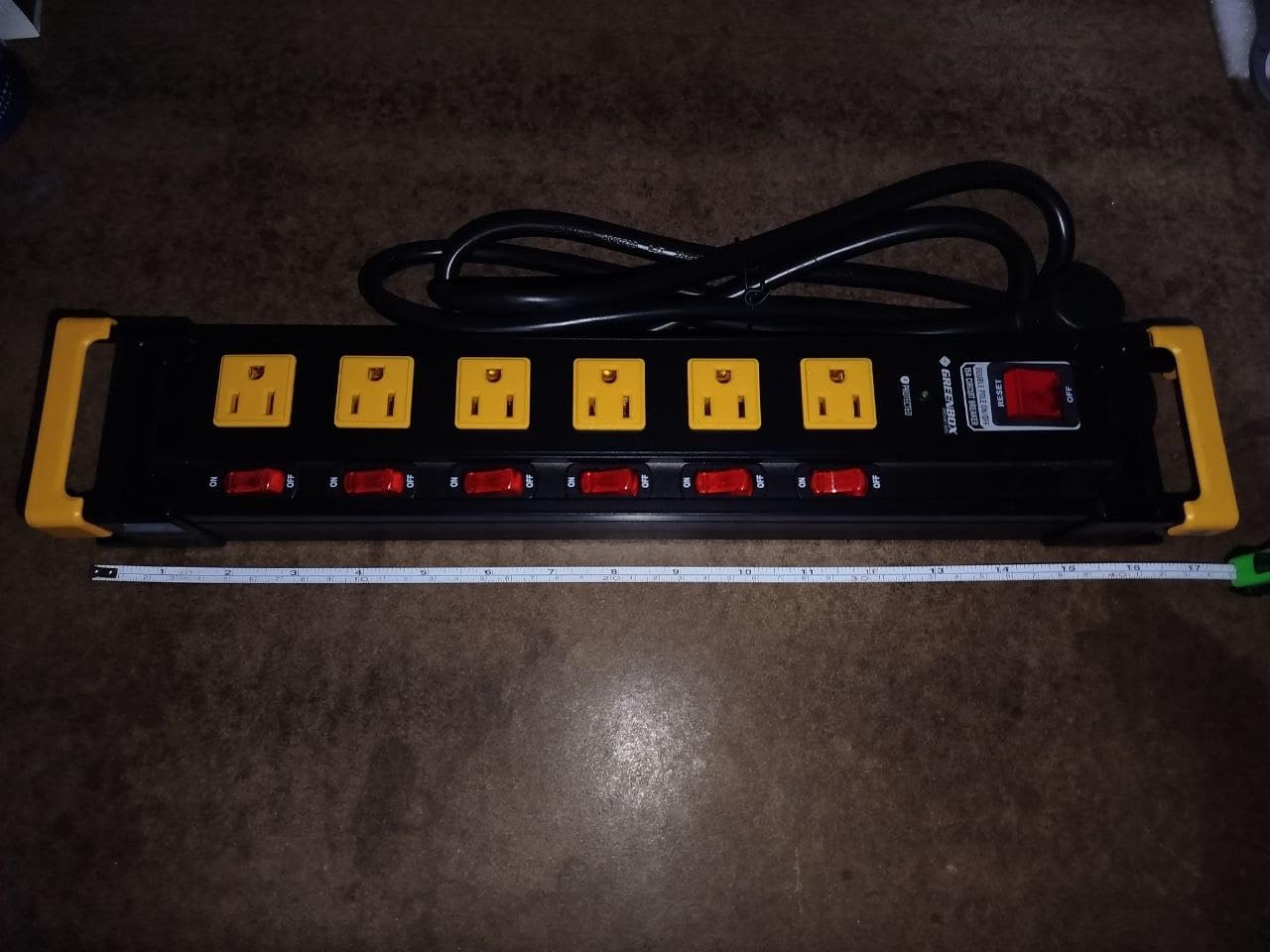 6 Outlet Heavy Duty Surge Protector Power Strip with Individual Switches | 3300J Surge Protection, Recessed Switch Design, Metal Housing, 6FT Cord, Wide-Spaced Outlets, ETL Listed (15A/1875W) customer photo 2