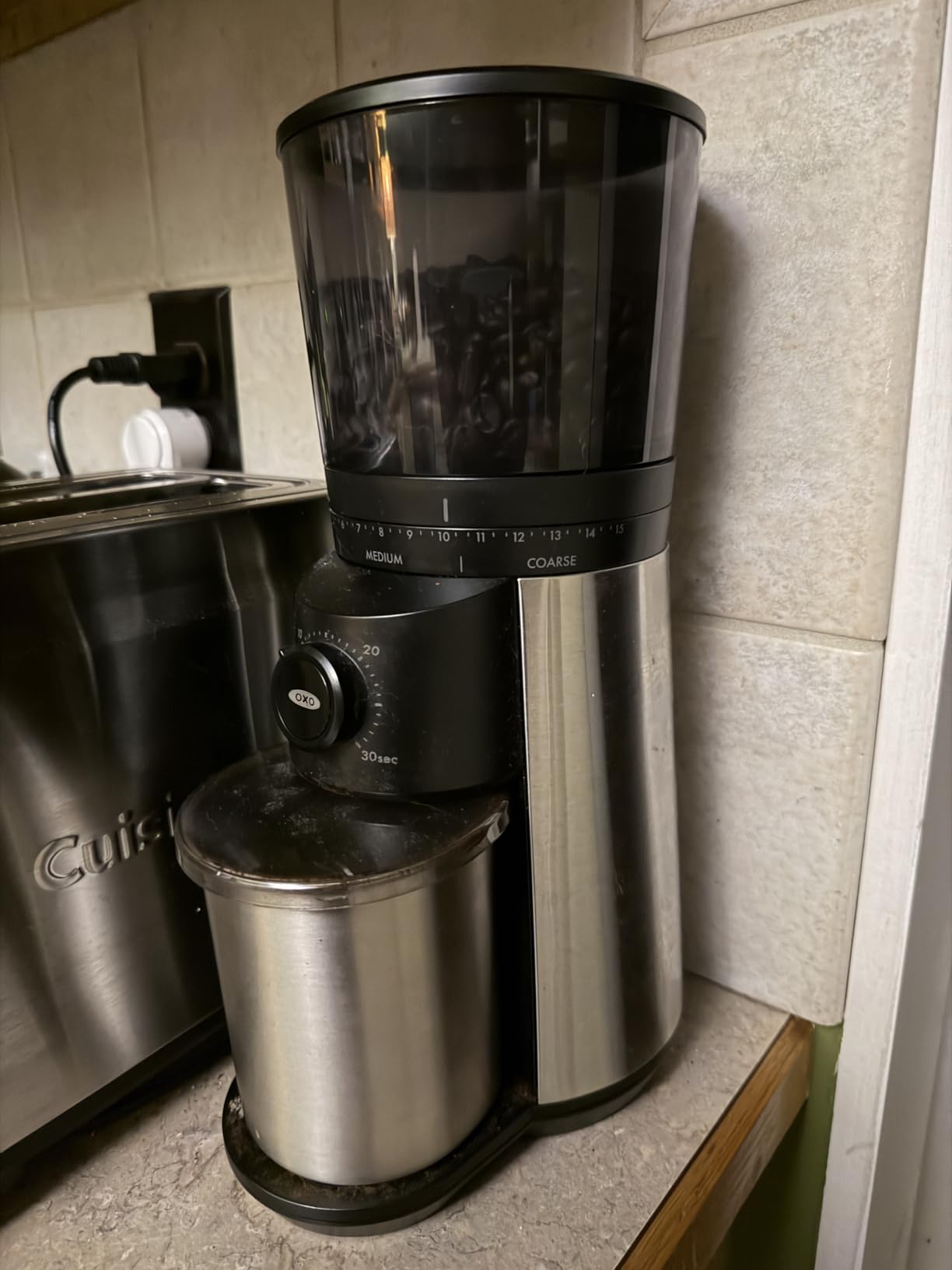 OXO Brew Conical Burr Grinder - Matte Black, Stainless Steel Burrs, One-Touch Automatic Smart Grind customer photo 2