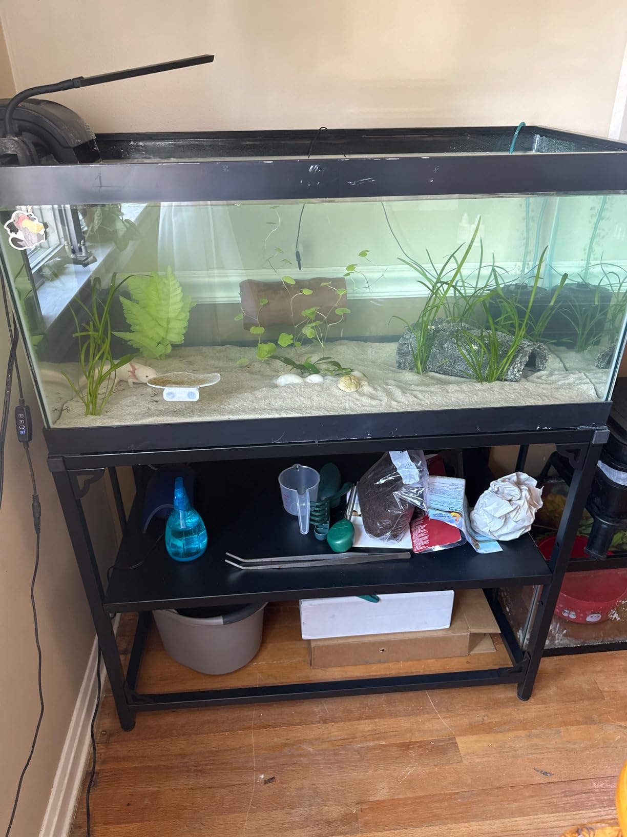 TOCRETOARE Fish Tank Stand 40 Gallon, Metal Aquarium Stand 36.5