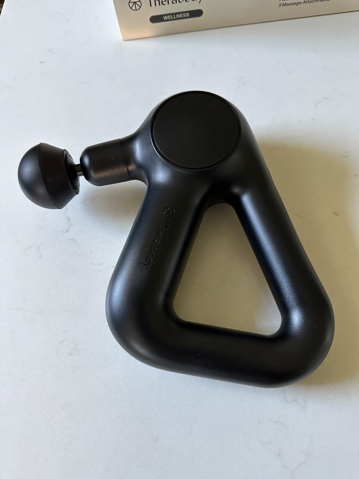 Therabody Relief Massage Gun | for Daily Comfort | 3-Speed | Navy | Quiet Handheld Percussion Muscle Massager for Back, Leg & Shoulder Pain Relief. Lightweight, Easy to Use, Ergonomic Grip customer photo 2