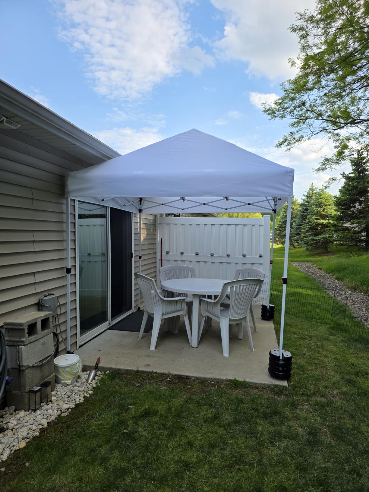CROWN SHADES Commercial 10x10 Pop Up Canopy, Canopy Tent, White | CENTERLOK 8-Strand, STO-N-Go Bag, 400D Strength Oxford Fabric, Height Adjustment, Trade Shows, Events, Tailgates & Commercial Use customer photo 1