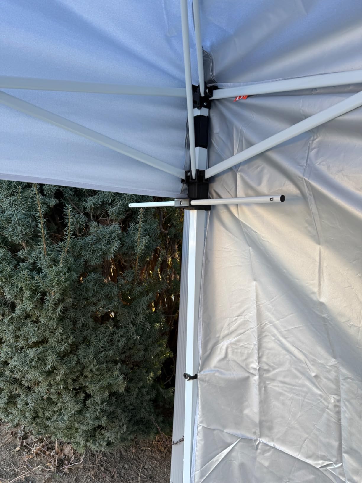 CROWN SHADES Commercial Pop Up Canopy Tent with 1 Side Wall, 10'x10', Blue | Patented Centerlok One Push Setup, Heavy Duty Vendor Tent with Wheels, STO-N-Go Bag, 400D Silver Coated, UPF 50+ Waterproof customer photo 2