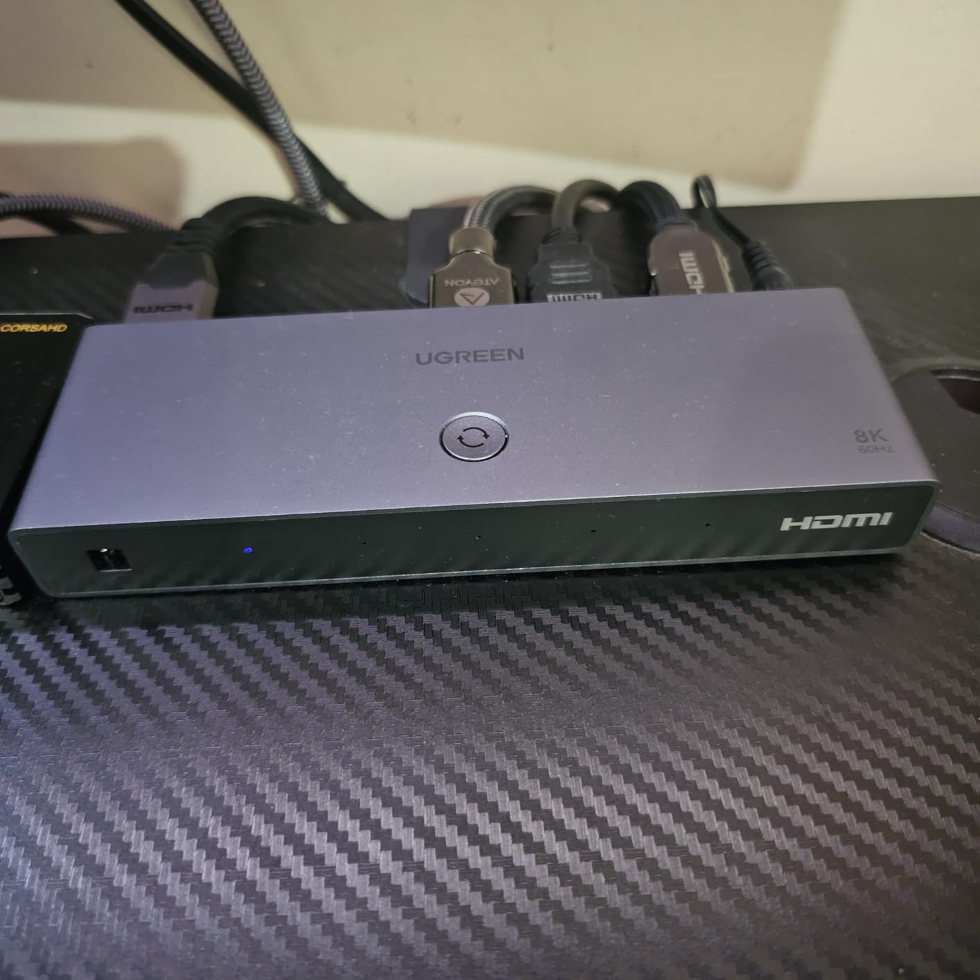 UGREEN 8K@60Hz HDMI Switch 5 in 1 Out, Aluminum, HDR10+, with Remote | 4K@240Hz, 40Gbps, VRR, CEC, Dolby, HDMI 2.1 Splitter, Compatible with PS5 Xbox Switch 2, Roku Apple TV, Fire Stick, HDCP 2.3 customer photo 1