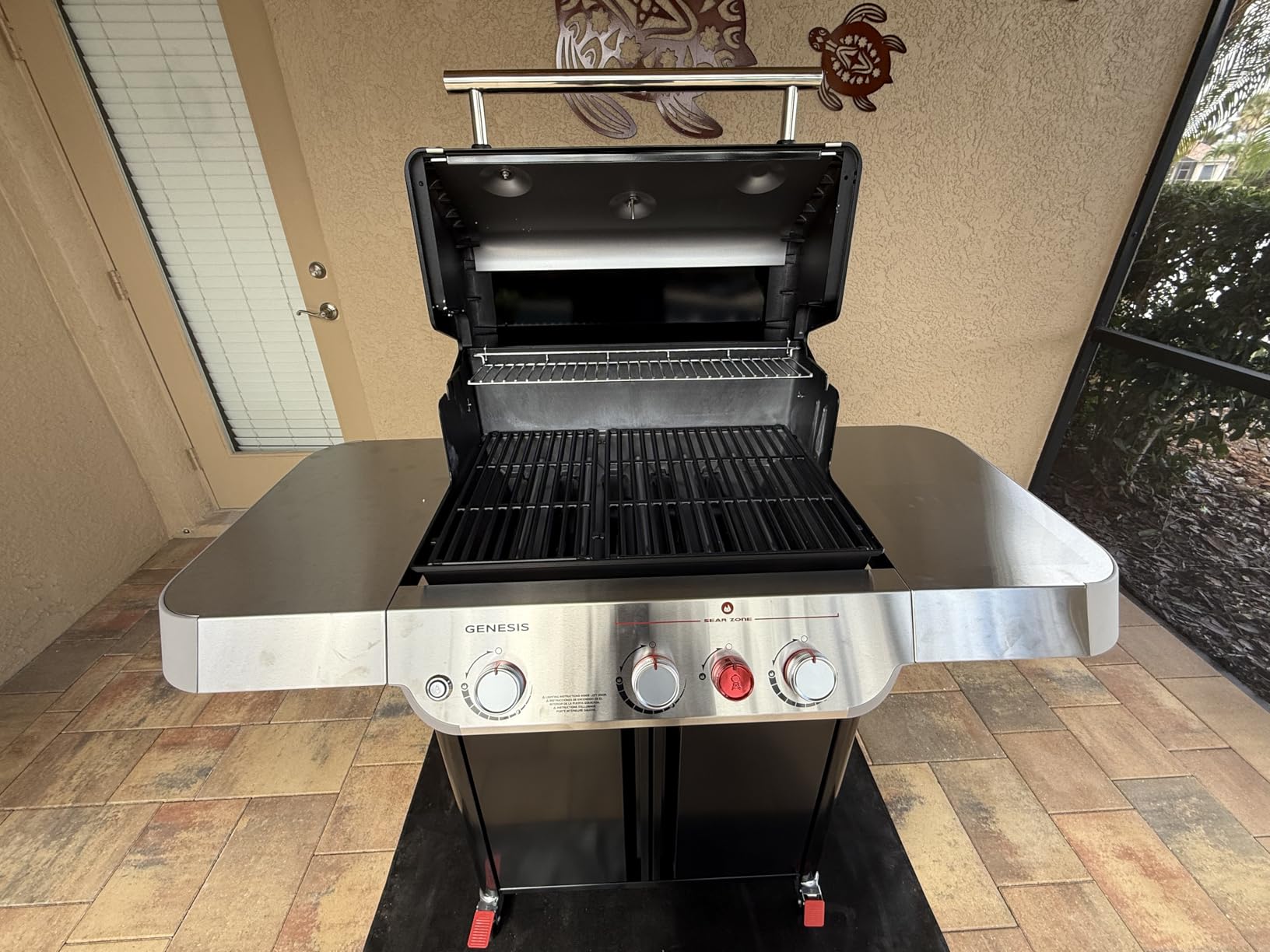 Weber Genesis E-325 Gas Grill, Outdoor Cooking, Propane Grill, Black | 3 PureBlu Burners, XL Sear Zone, Porcelain-Enameled Cast-Iron Grates customer photo 2