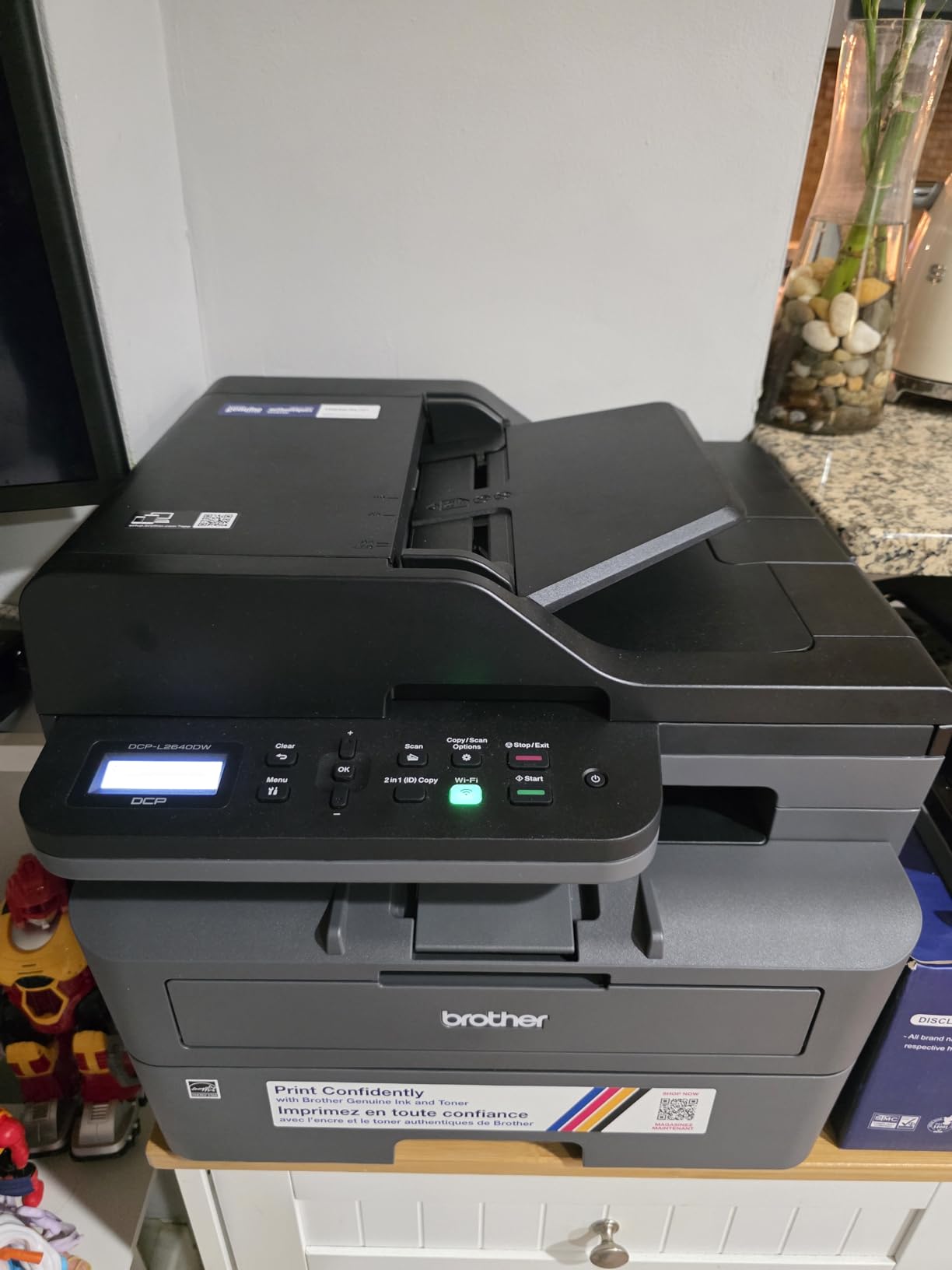 Brother DCP-L2640DW Wireless Compact Monochrome Multi-Function Laser Printer with Copy and Scan, Duplex, Mobile, Black & White customer photo 1