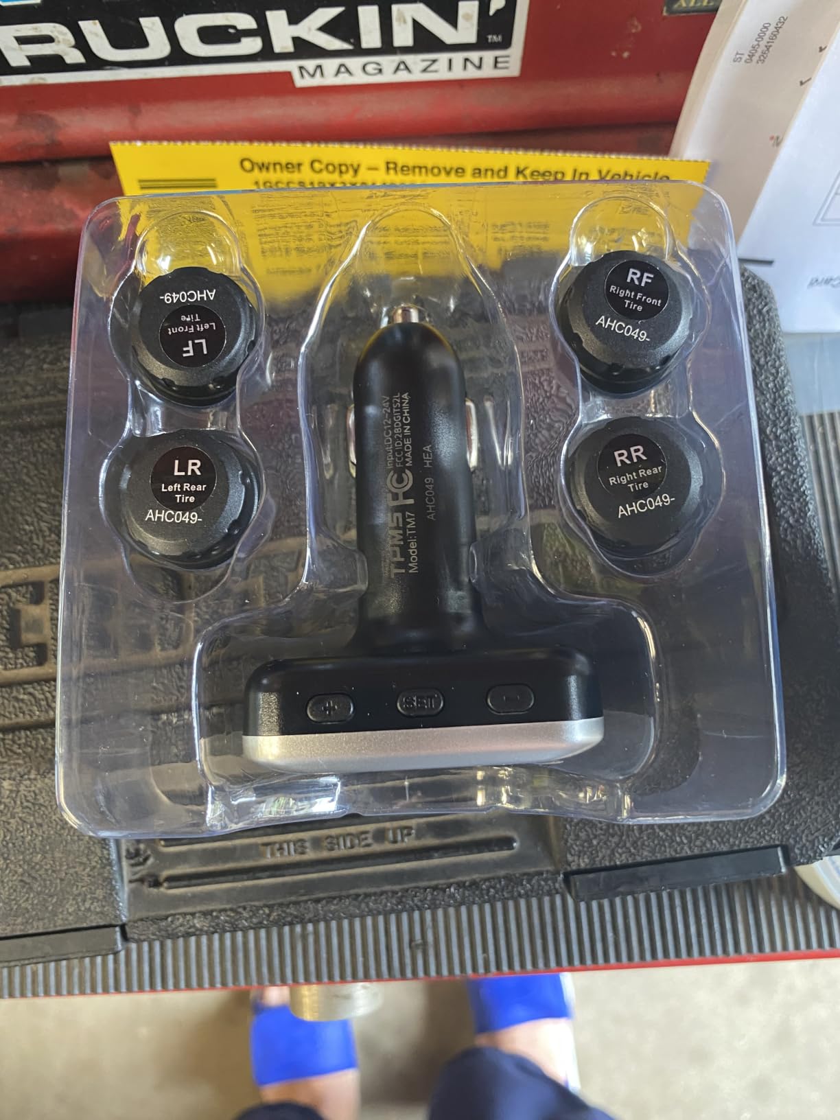 Tymate TM7 RV Tire Pressure Monitoring System, TPMS Set of 4 Sensors | Max. 5 Tires Info Monitoring, Wireless, 6 Alarm Modes, 0-144 PSI, Big Color LCD, Ideal for RV/Truck/SUV/Sedan/Older Vehicles customer photo 1