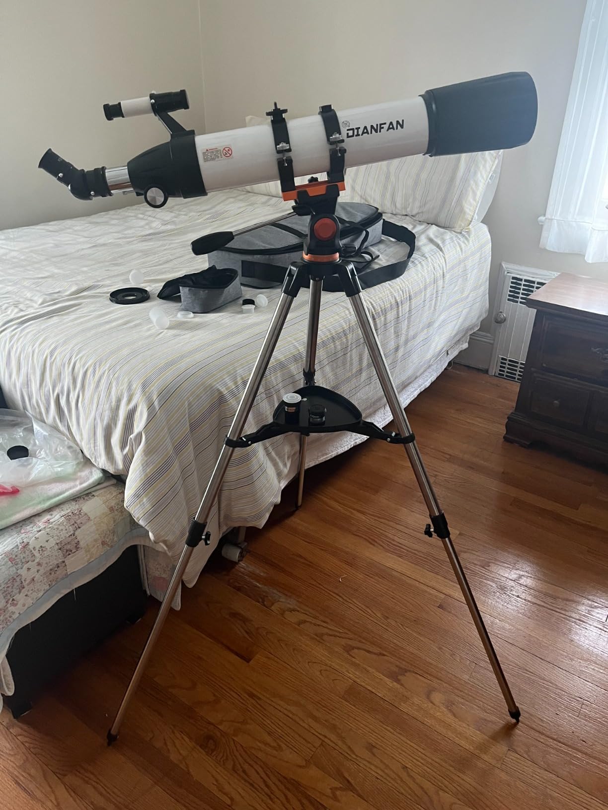 Dianfan Telescope, 90mm Aperture 800mm Telescope for Adults High Powered, Portable Professional Astronomy Refractor Telescopes for Beginners, with Stainless Steel Tripod & Phone Adapter, Carry Bag customer photo 2