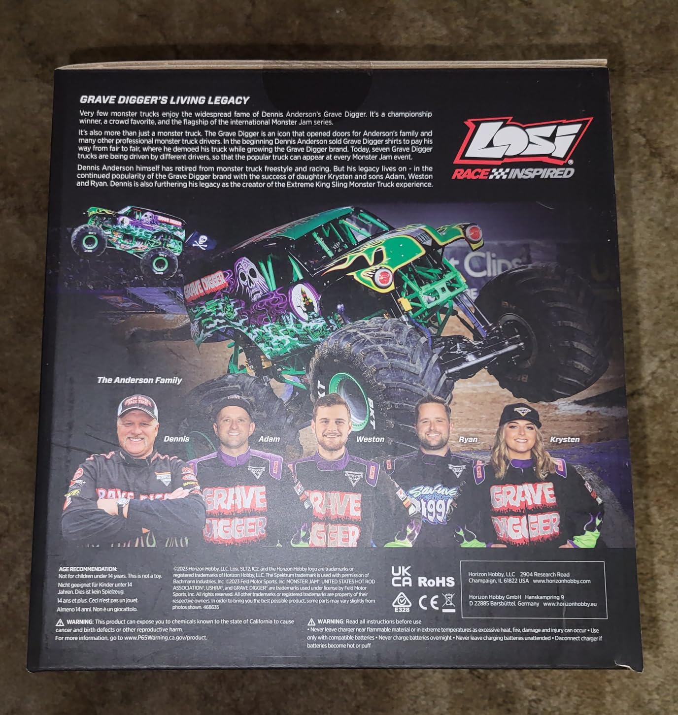 Losi 1/18 Mini LMT Grave Digger 2S 4X4 RTR Brushed Monster Truck Battery & Charger Included Green LOS01026T1 customer photo 2