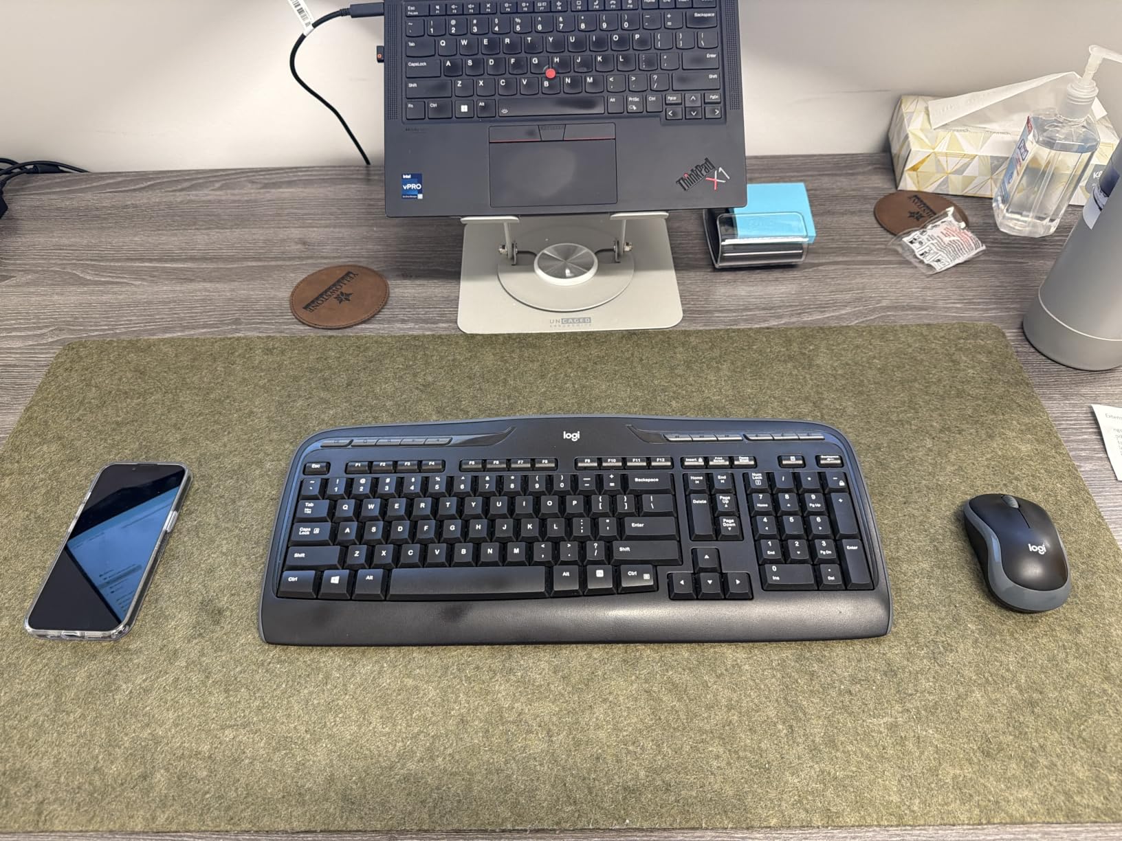 Nordik Large Felt Desk Mat - Charcoal - 35 x 17 inch - Full Desk Keyboard Mat - Computer Desk Mat for Keyboard and Mouse Pad - Desktop Mat - Large Felt Desk Pad customer photo 1