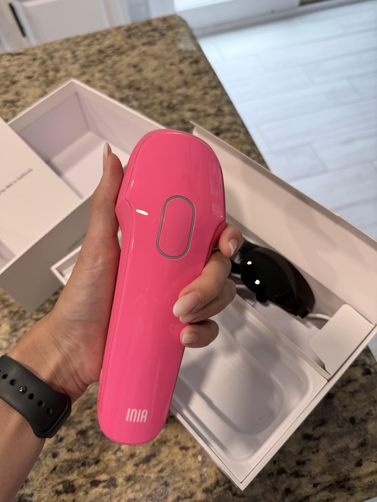 INIA HAUTE Pro Laser Hair Removal with Ice-Cooling Care for Women and Men | Painless at-Home, IPL Hair Remover for Coarse Hair, in Bikini All Body Areas customer photo 1
