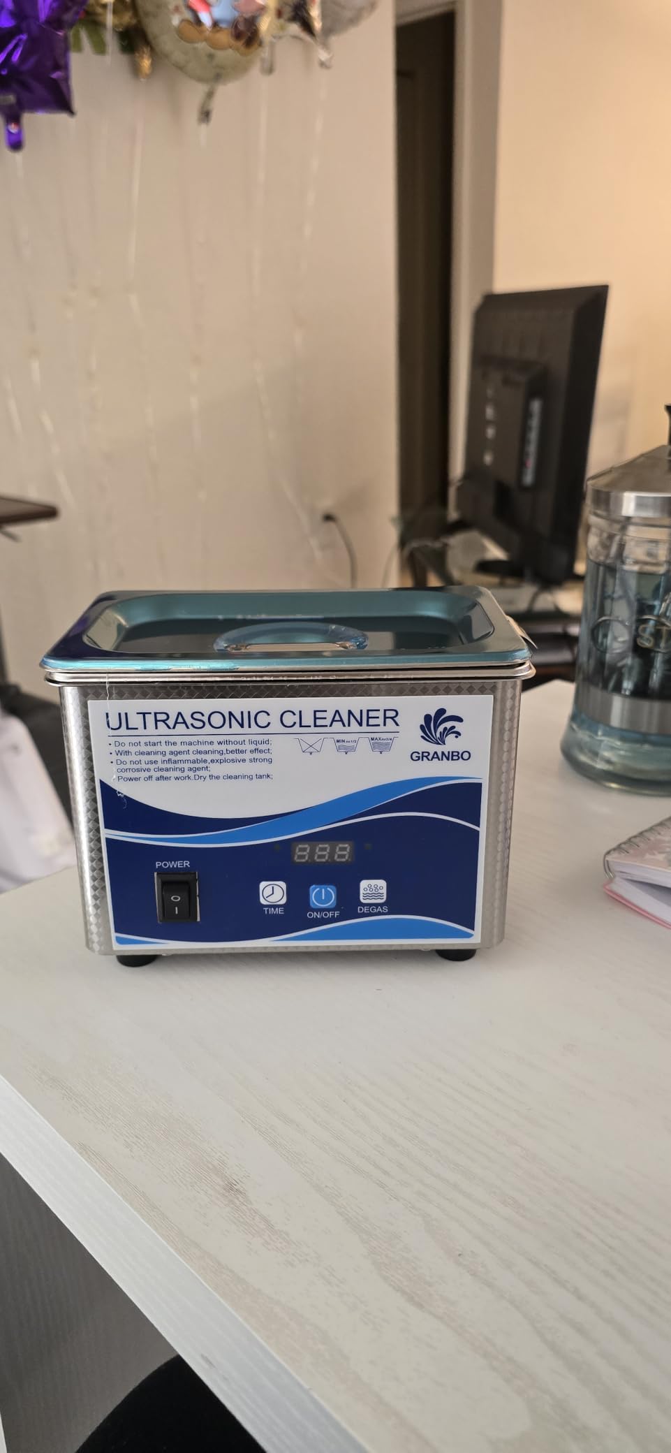 Granbo Ultrasonic Cleaner Machine 3.2L with Digital Heater Timer and Degas customer photo 1
