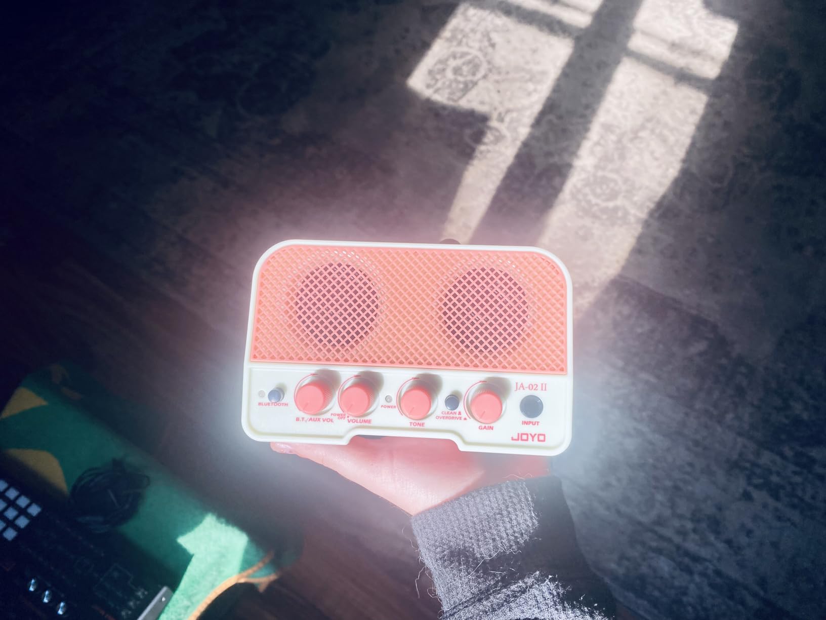JOYO 5W Mini Guitar Amp Portable Electric Guitar Practice Amplifier with Bluetooth 5.0, Clean/Overdrive Channels, Rechargeable Battery, AUX & Headphone Out (JA-02 II Black) customer photo 1