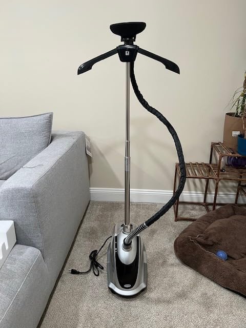 Anthter Steamer for Clothes, 1500W Powerful Standing Garment Steamer with Roll Wheels, 2.4L Water Tank for 90 Mins Continuous Steaming, 35s Fast Heat-up customer photo 1