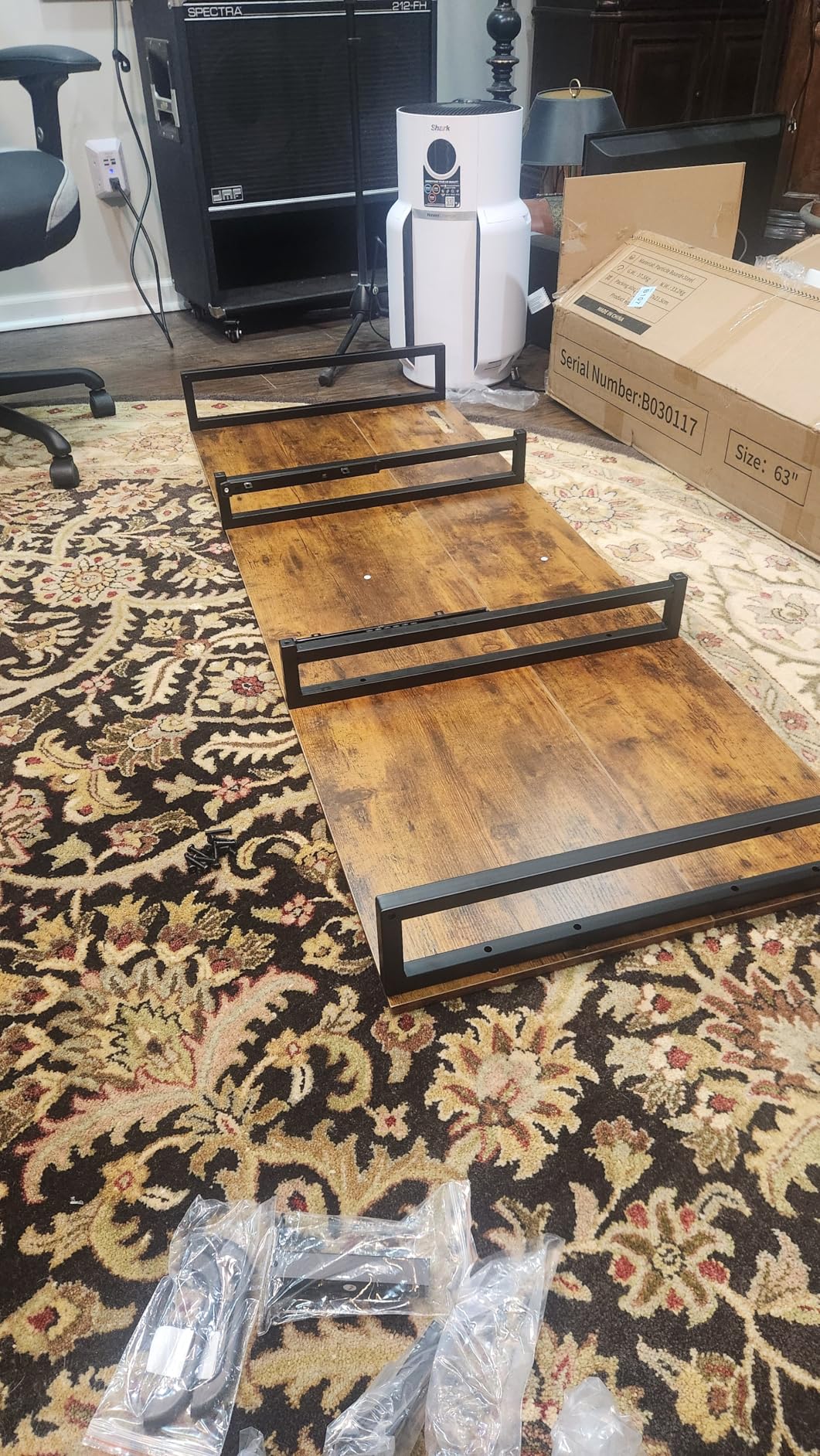 AODK 55 Inch Standing Desk with Drawers & Keyboard Tray, Rustic Brown customer photo 1