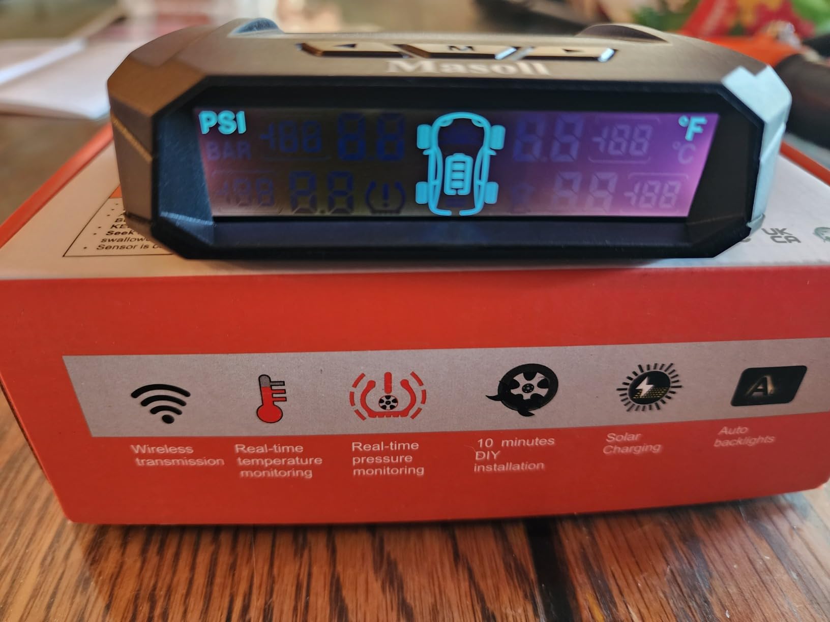 Masoll RV Tire Pressure Monitoring System,TPMS with 4 Tire Pressure Sensors customer photo 1