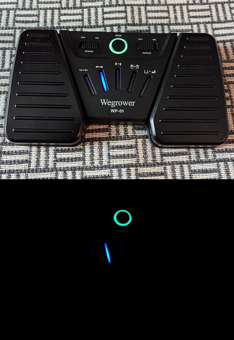 Wegrower Wireless Page Turner Pedal for Musical Instruments | Portable Bluetooth Foot Pedal, Silent Rechargeable, Anti-Slip Rubber, iPad Tablets Phone Compatible customer photo 1