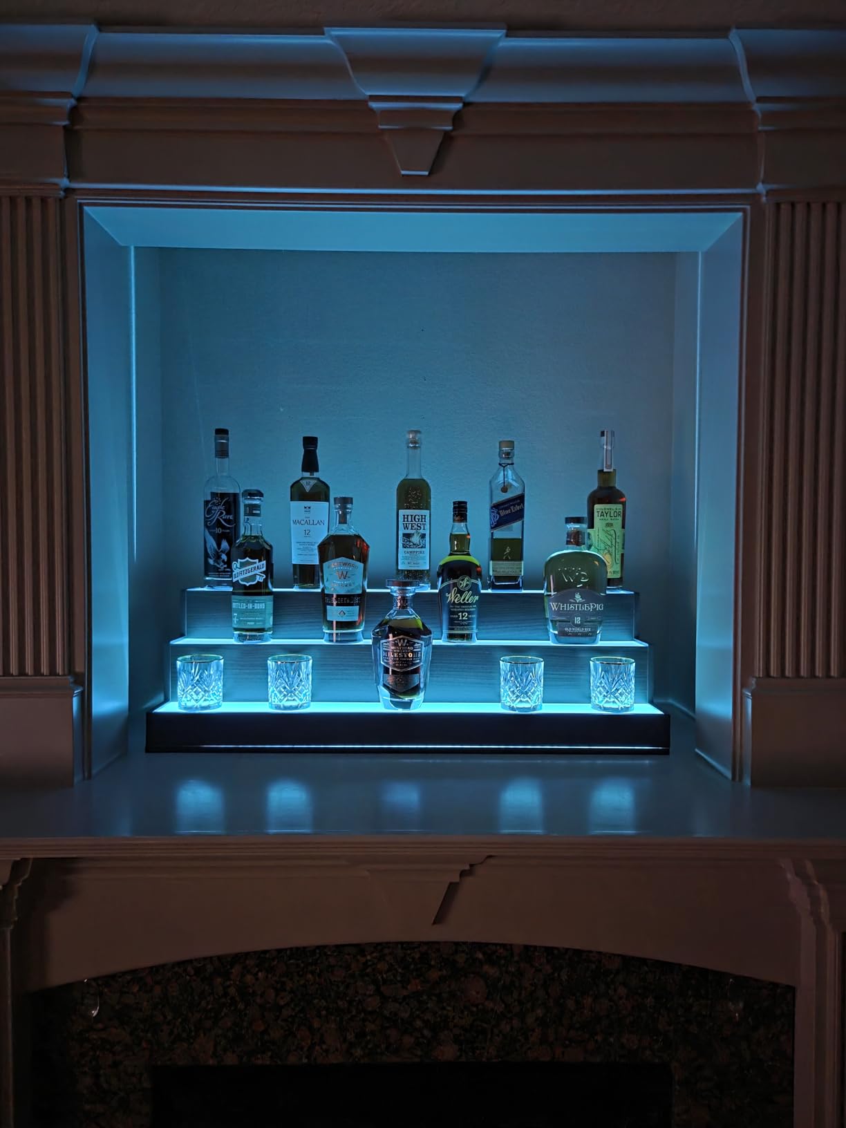 Wine Rack LED Liquor Bottle Display Shelf for Home Bar Stand Decor | LED Whiskey Display Stand, Bar Bottle Organizer, Bar Table Shelf for Bottles customer photo 1