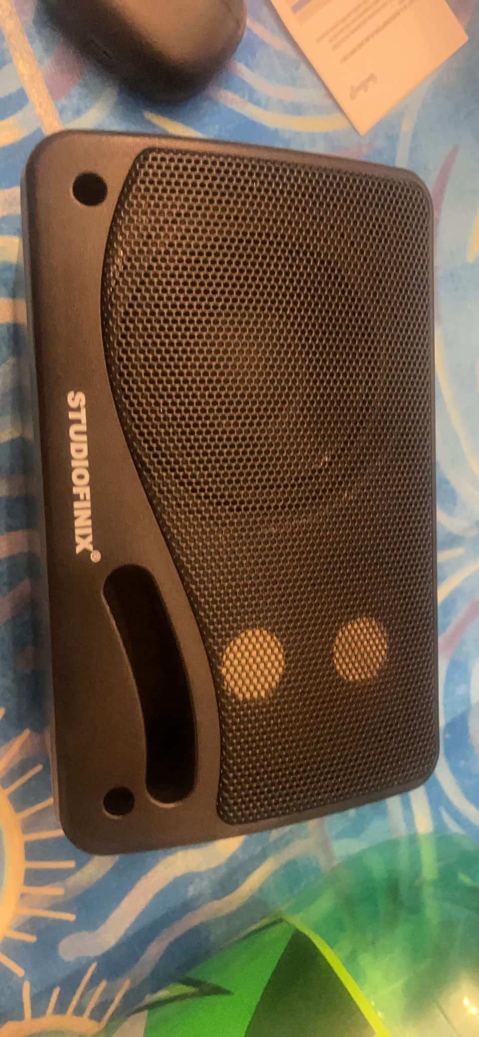 STUDIOFINIX Passive Outdoor Speakers Wired Waterproof - 3.5 Inch 3 Way 200W Surface Marine & Wall Mount Speakers, Ideal for Home, Boat, Poolside, Patio, Indoor Outdoor Use (Black) customer photo 1