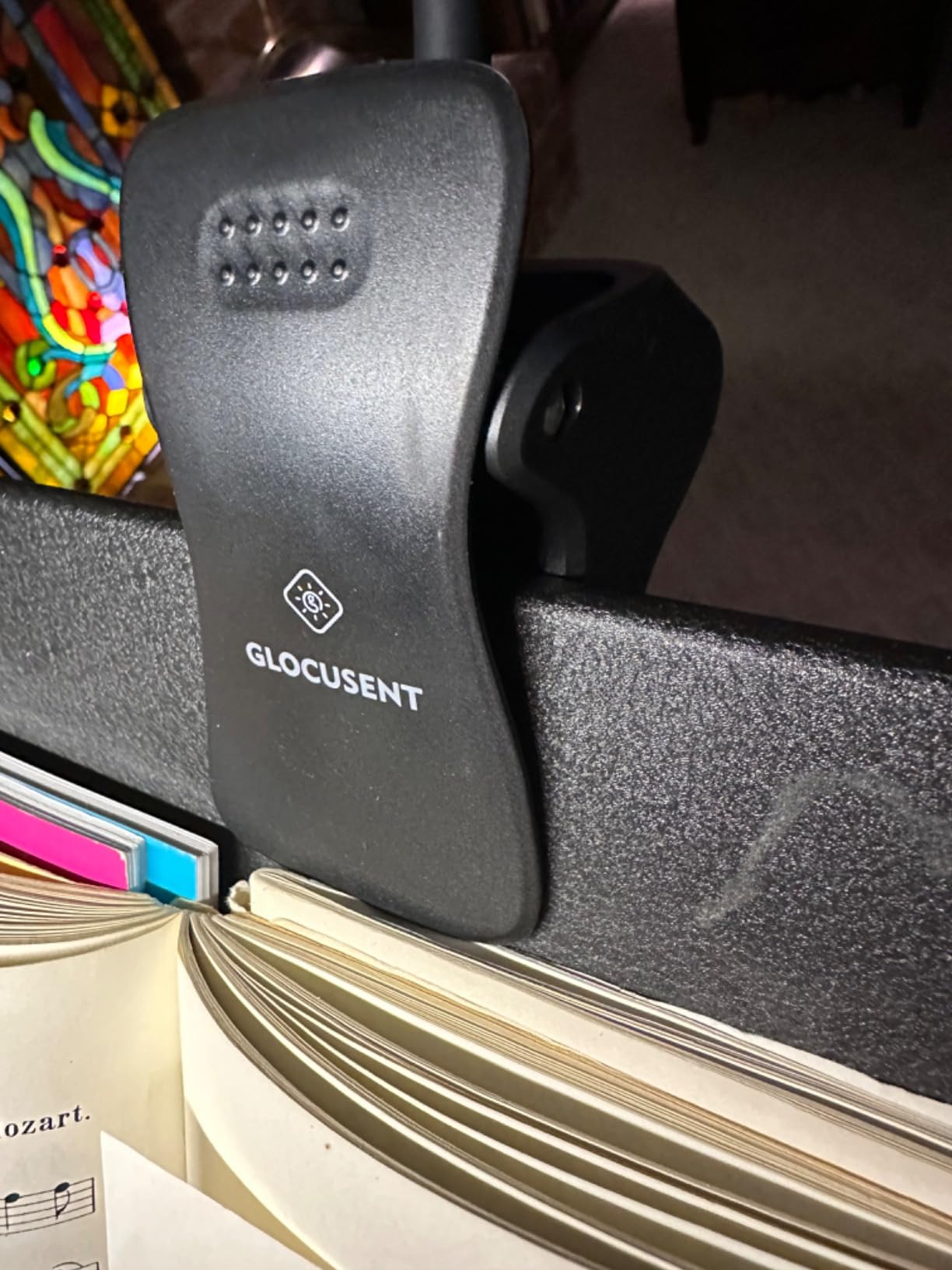 Glocusent Rechargeable Music Stand Light, 4000mAh Piano Light with EVA Case customer photo 2
